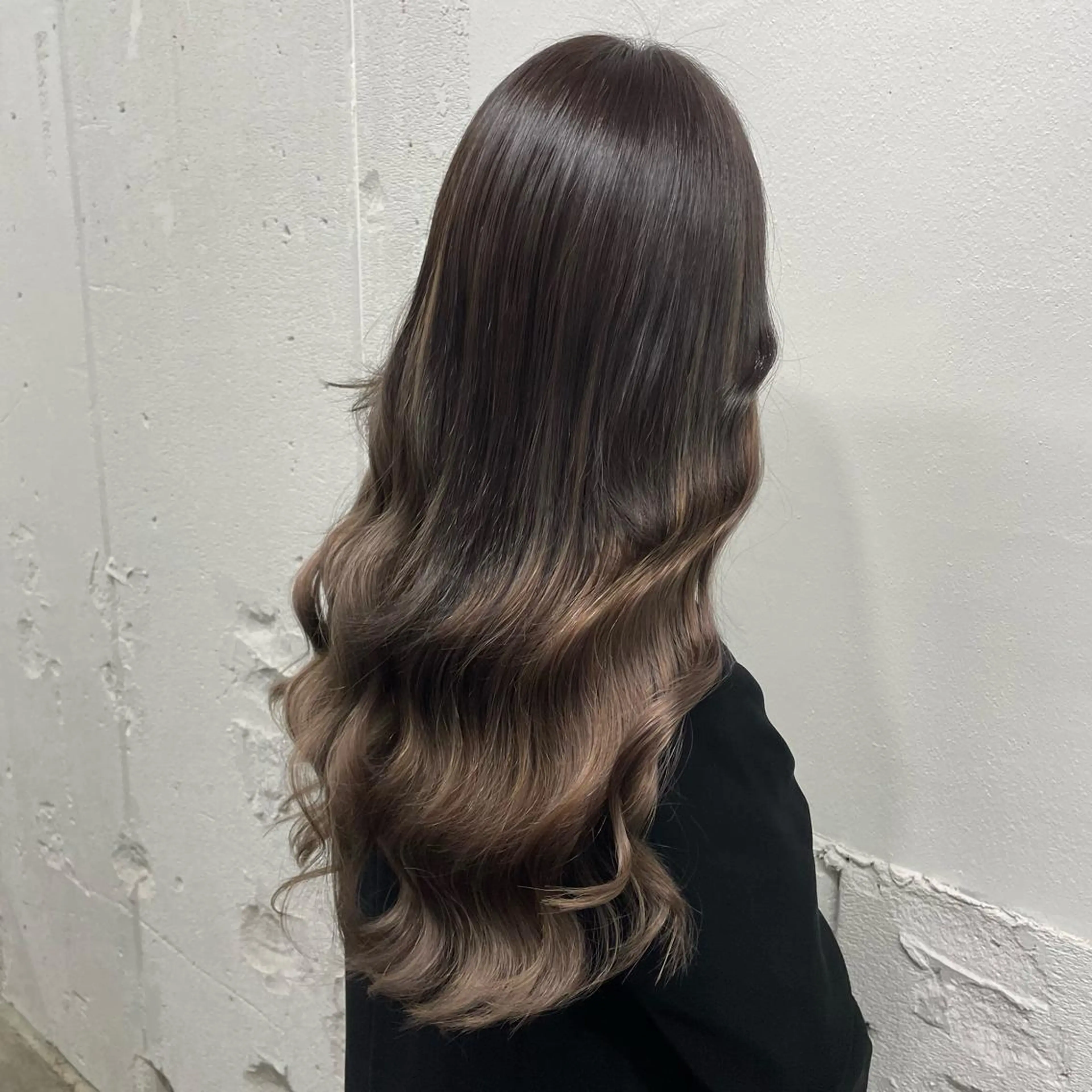 ロング カラー シールエクステ バレイヤージュ ミストバング ダブルカラー  フェイスフレーミング ヘアカラー エクステ 🧡艶髪ちゅるん髪 🫧🧡YUKI❄️のヘアスタイル