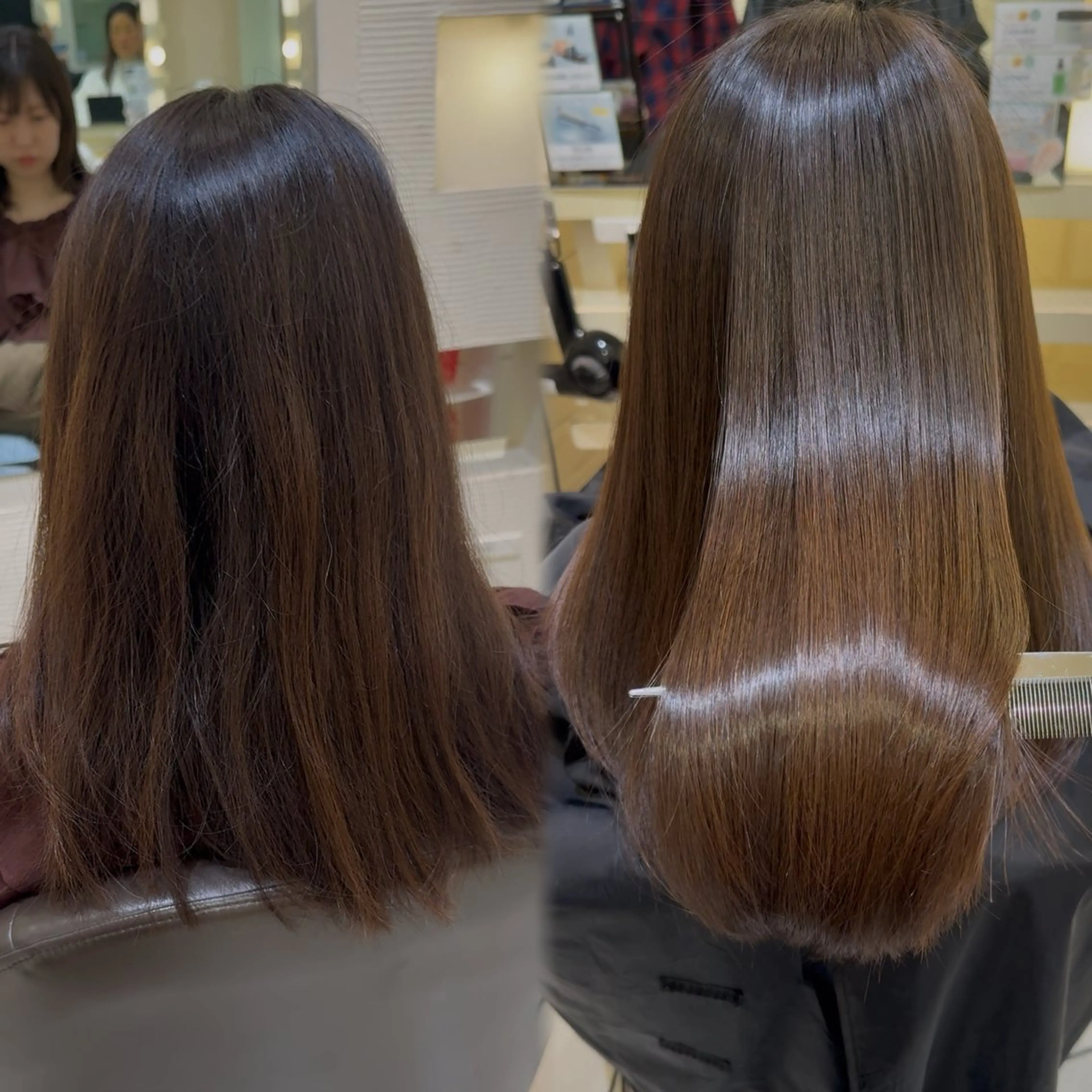 セミロング 酸性ストレート 縮毛矯正 メンズ縮毛矯正 ブリーチカラー/まやのヘアスタイル