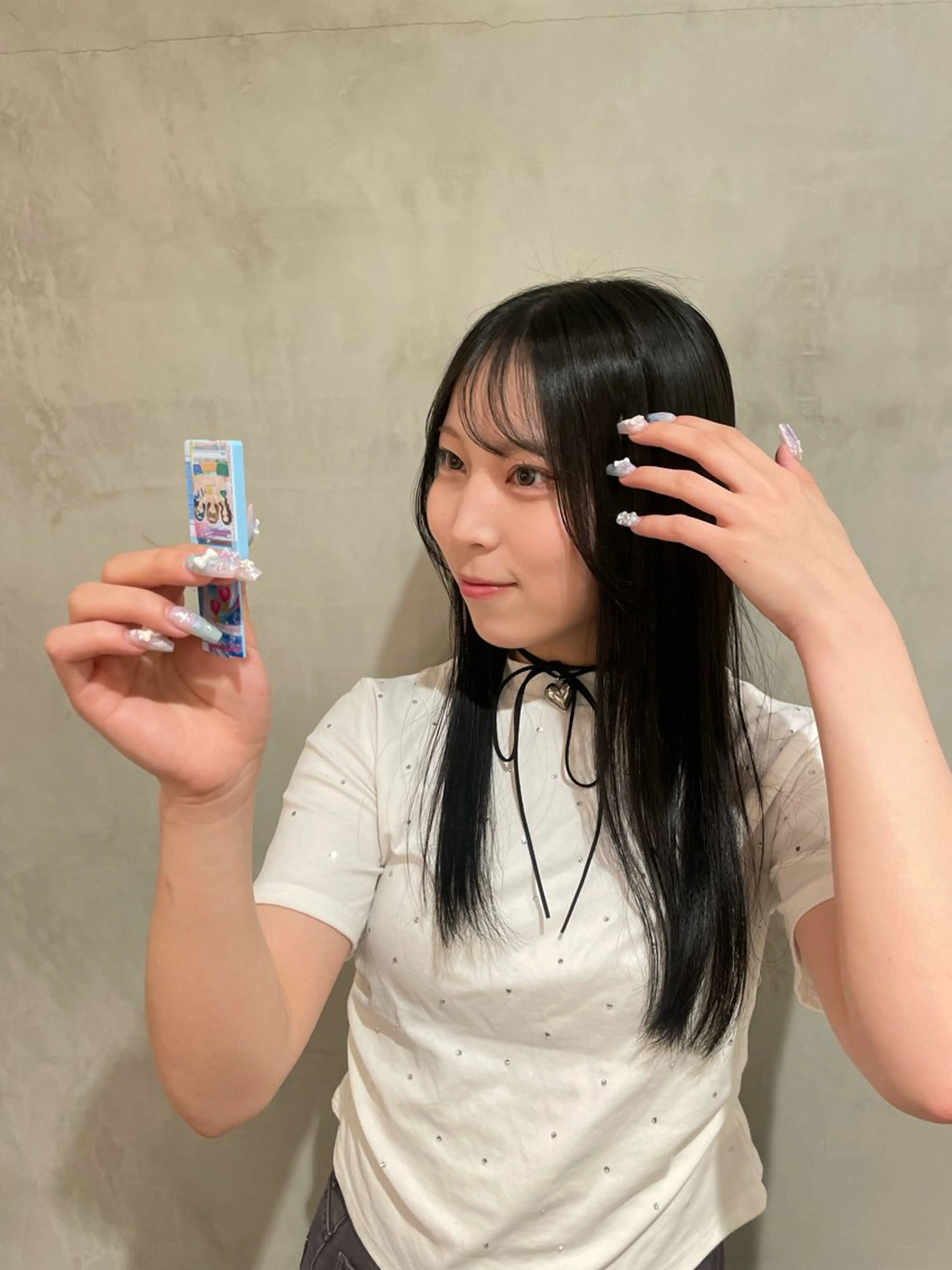 落ちる黒🐈⬛ワンカラー+2step treatmentの写真