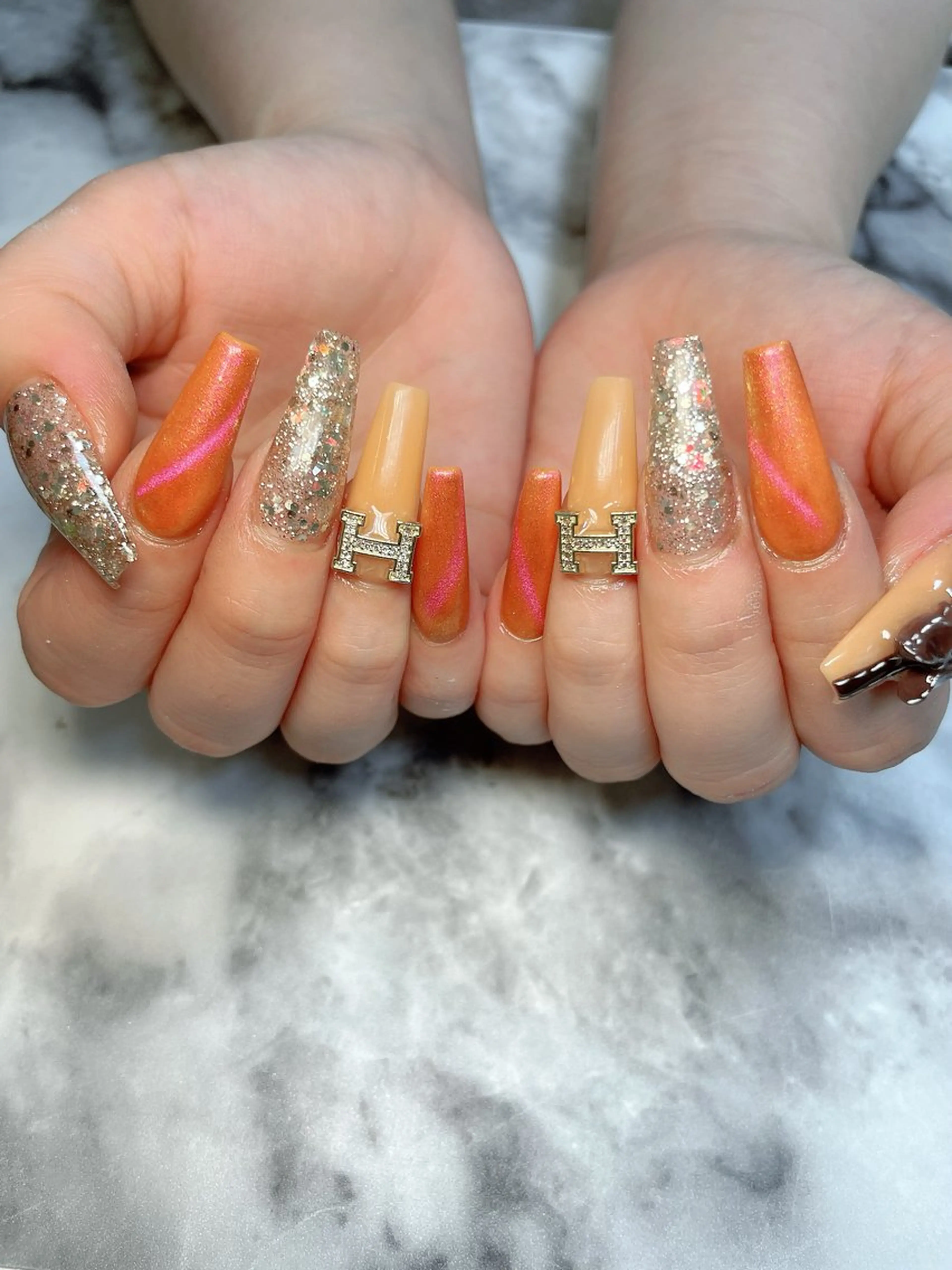 ネイル マグネットネイル スカルプネイル ハンドネイル Kayo 💅のネイルデザイン