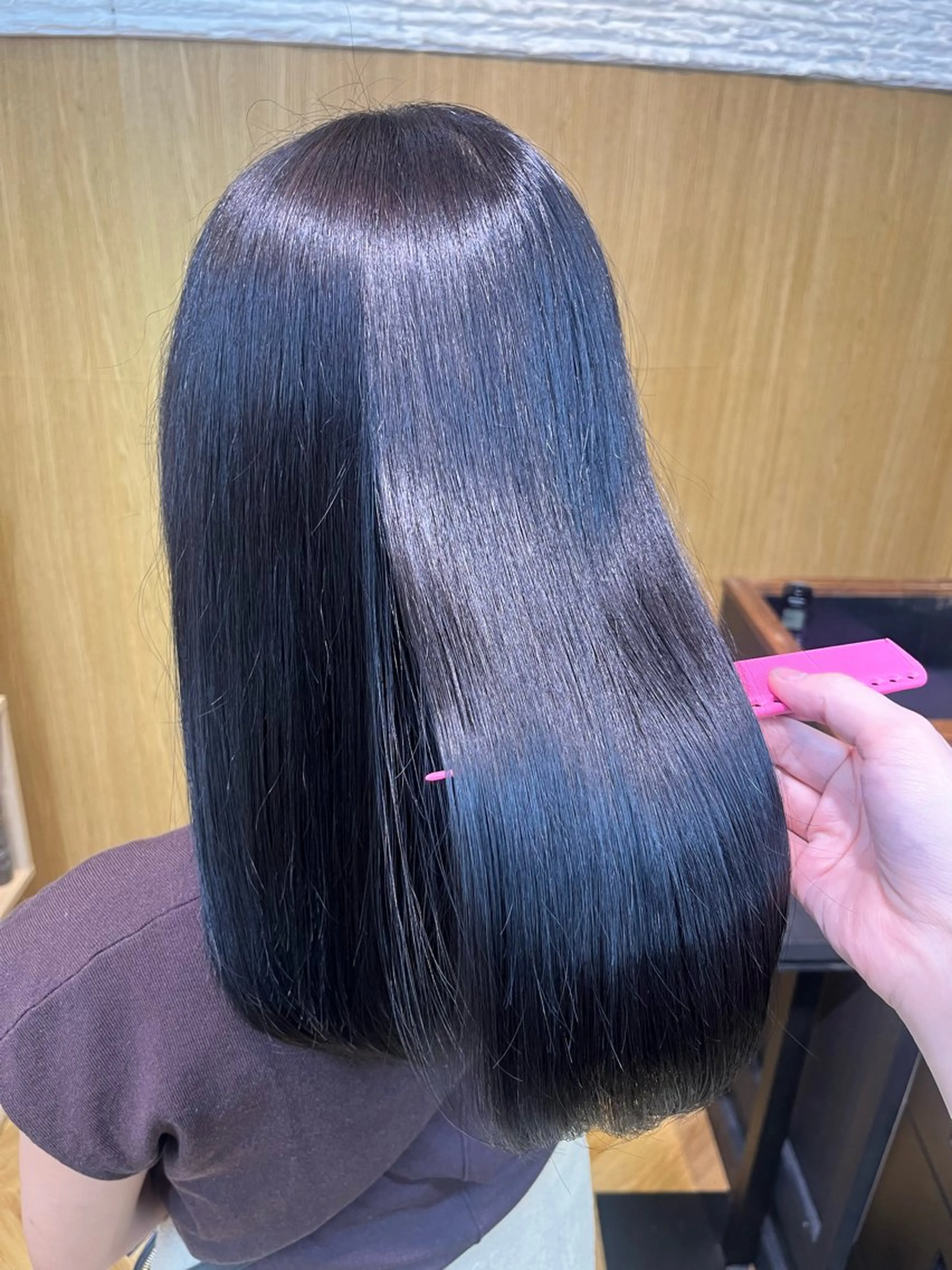カラー 縮毛矯正 ひなこ♡縮毛矯正/ 艶カラー🤍透明感のヘアスタイル