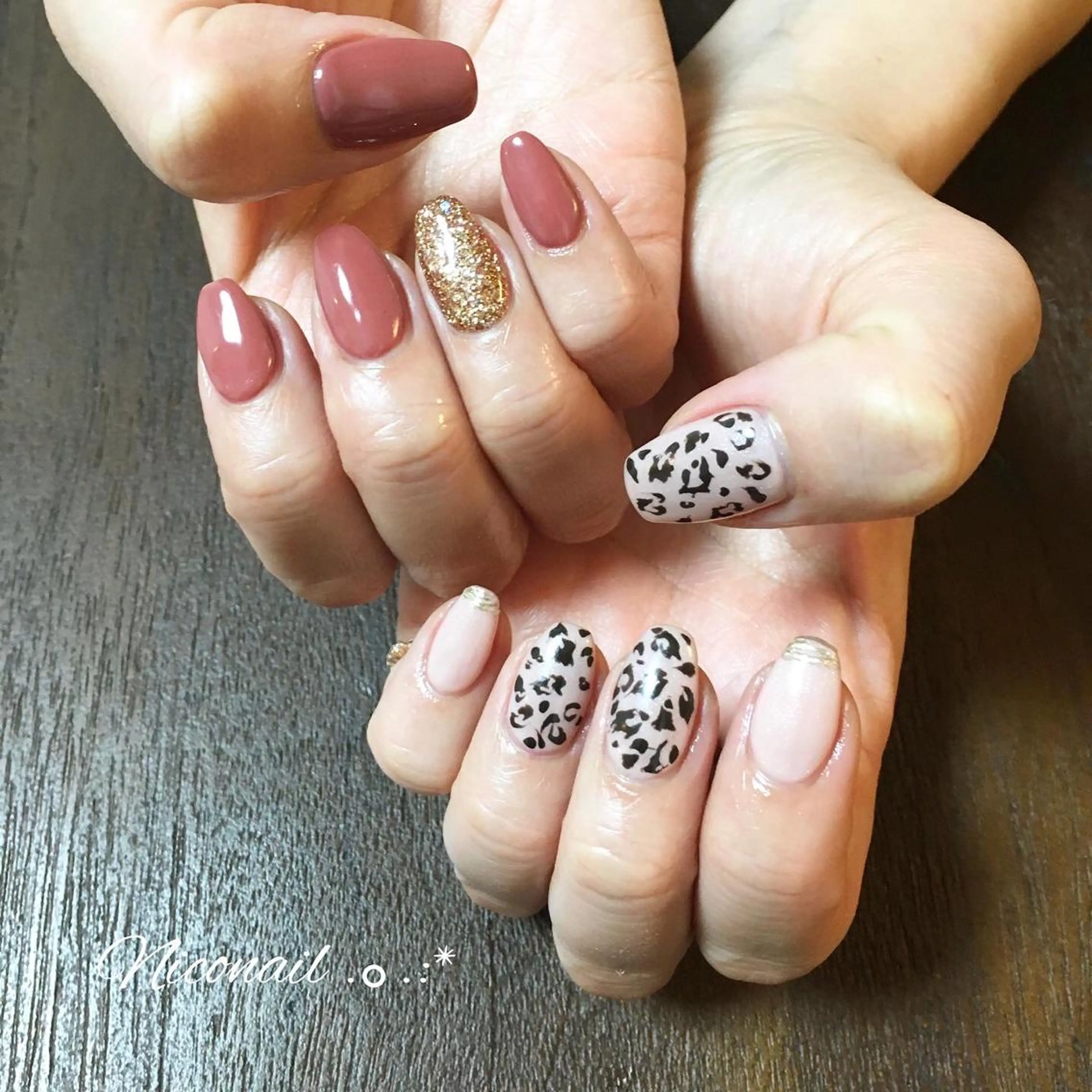 ネイル アニマル柄 Niconail ☆ 仙川/ Aiのネイルデザイン