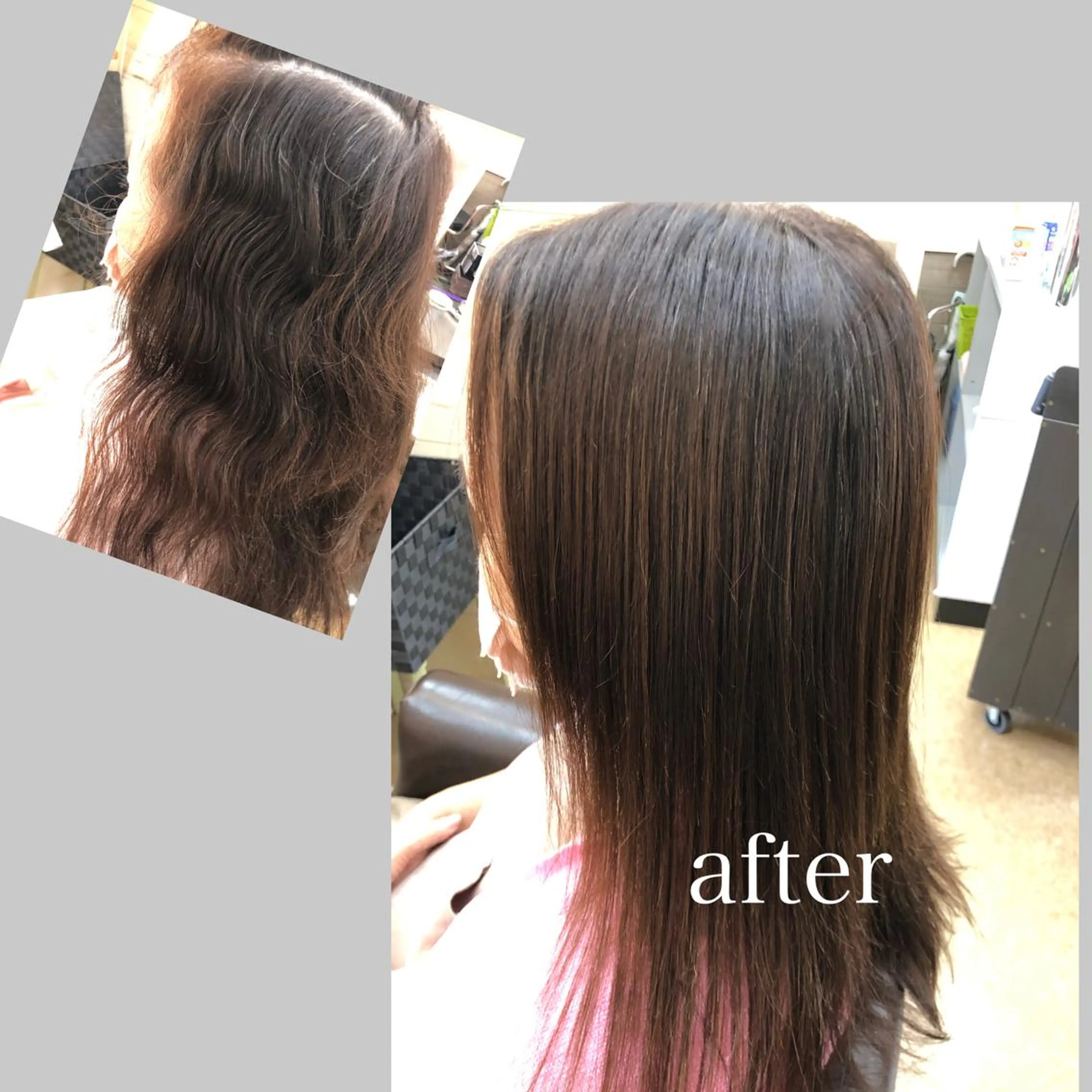 ミディアム 縮毛矯正 カワマタ アツヨシのヘアスタイル