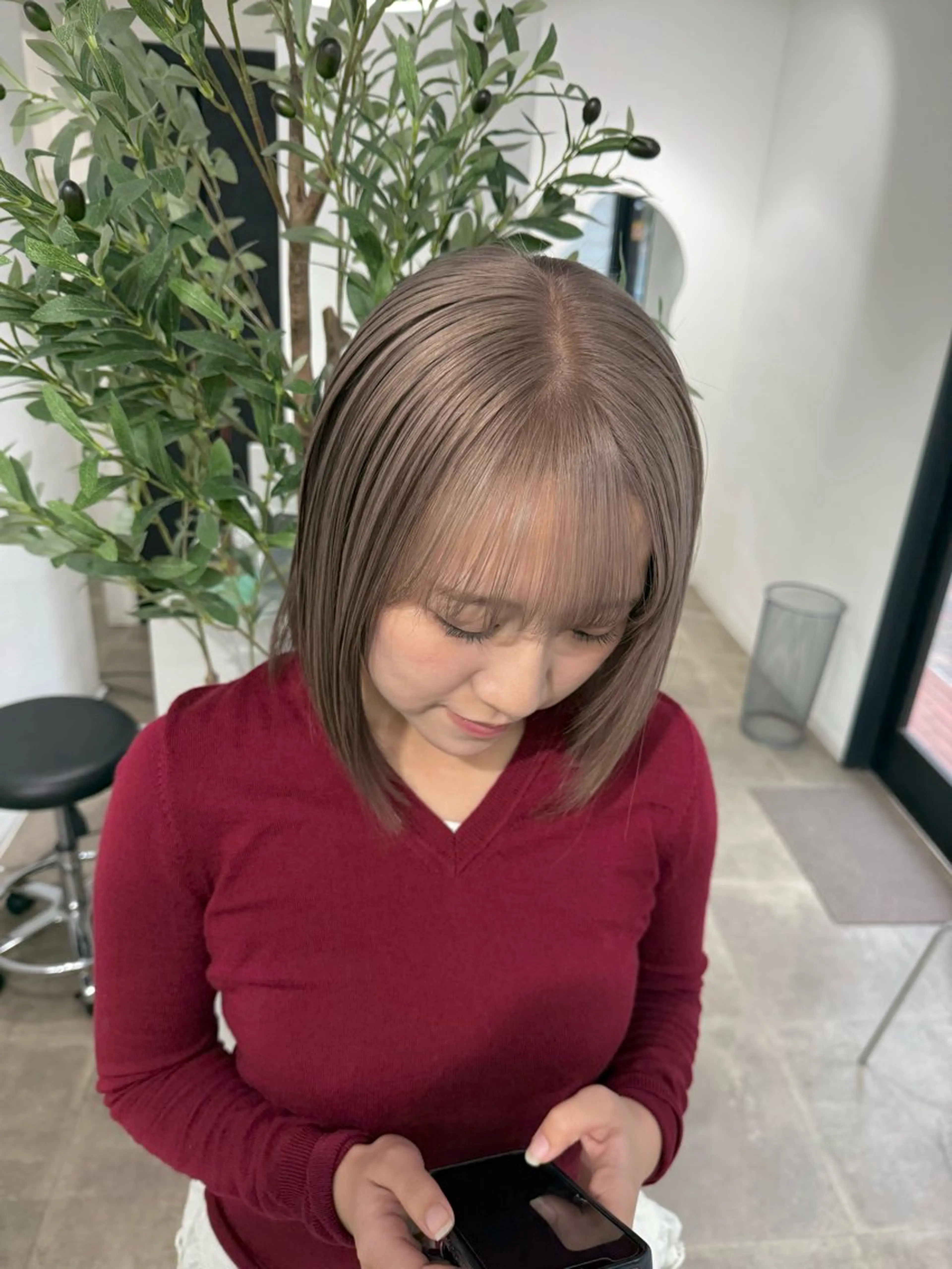 ミディアム ヘアカラー ショートヘアとカラー の専門家/もりしーのヘアスタイル