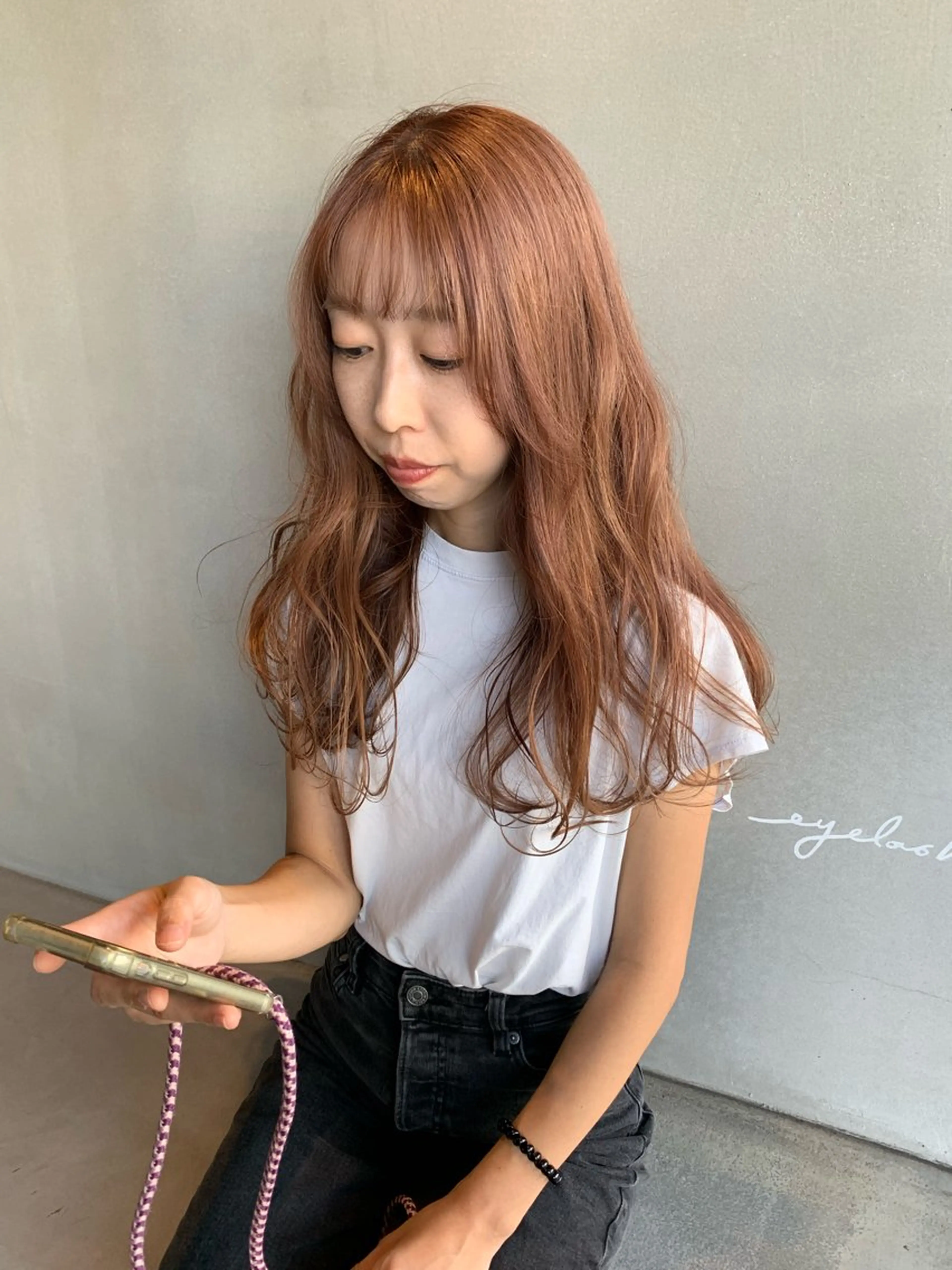 ロング カラー ヘアカラー ブリーチ/アレンジ 天満/chihiroのヘアスタイル