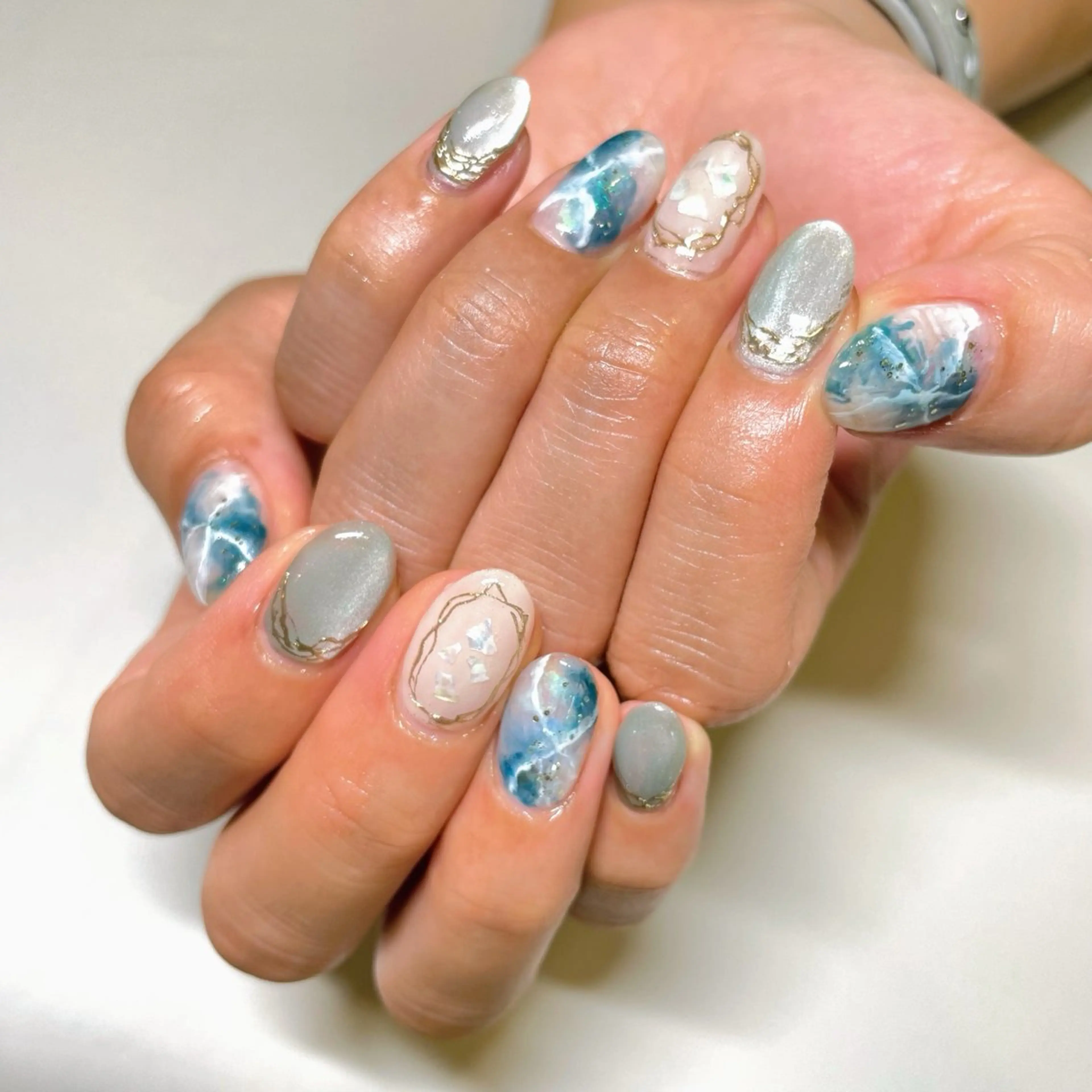 ネイル 大理石ネイル(マーブル) 31Nail FOOT careのネイルデザイン