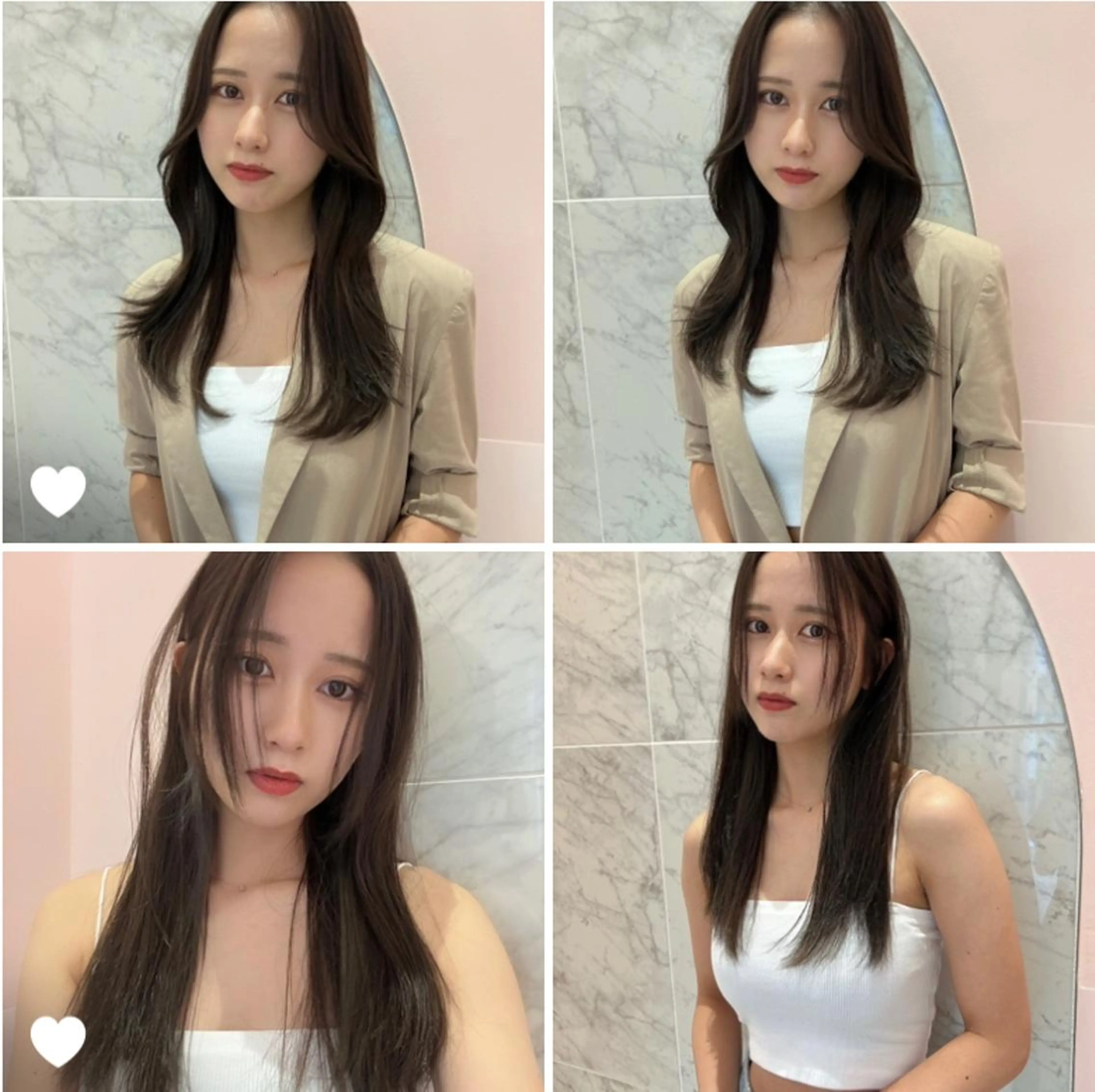 ロング ハイレイヤー レイヤーカット カット ヘアカラー トリートメント ❤︎︎韓国ヘア❤︎︎ 𝑺𝒉𝒊𝒉𝒐のヘアスタイル