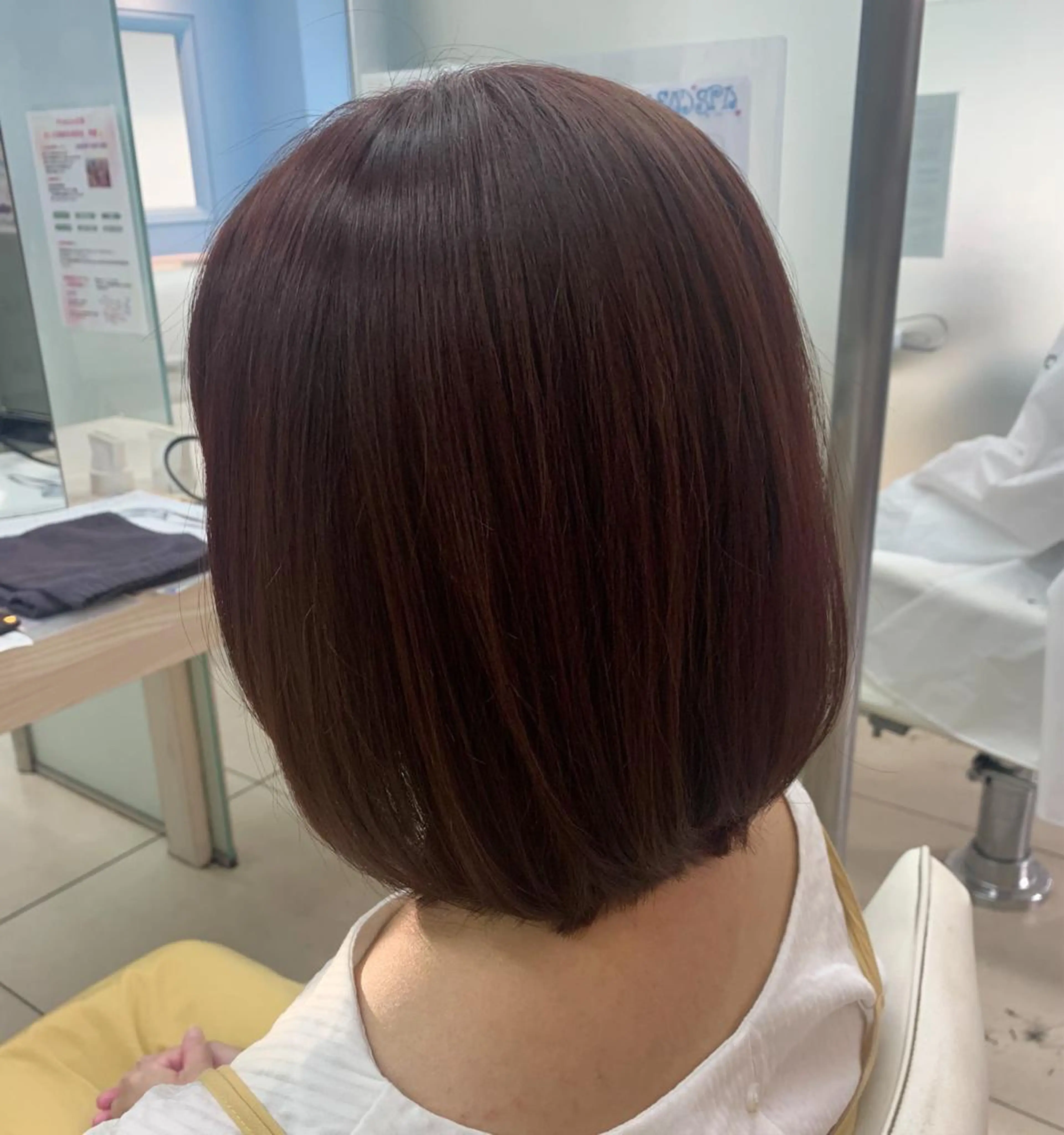 ミディアム カラー アディクシーカラー ブラウンカラー ピンクカラー ピンクブラウン トリートメント ヘアカラー トリートメント ✂︎レディース のメンズカット屋さんのヘアスタイル