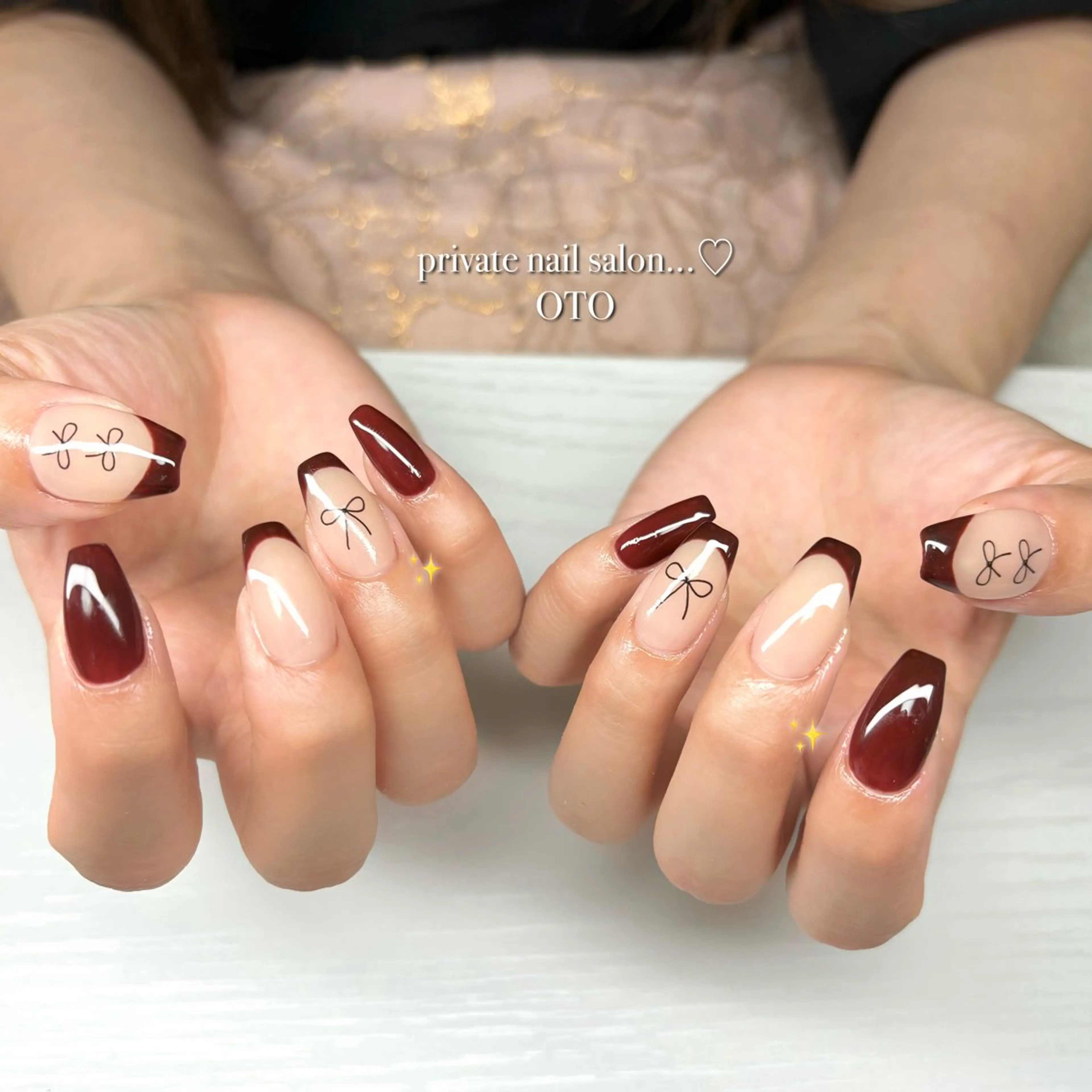 ネイル ボルドー ハンドネイル ayaca ♡のネイルデザイン