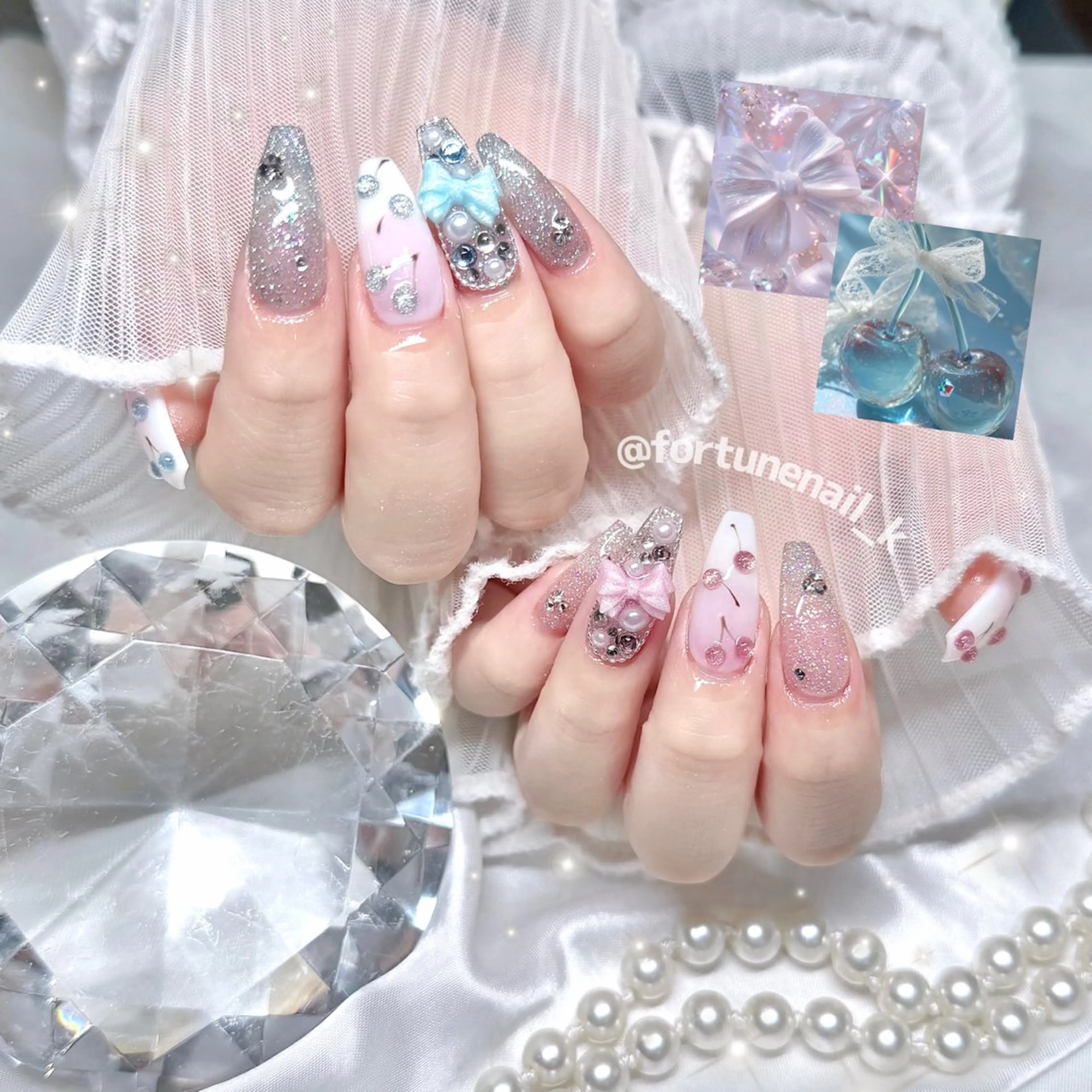 ネイル マグネットネイル ハンドネイル 🤍kanane 🤍4/15空✩.*のネイルデザイン