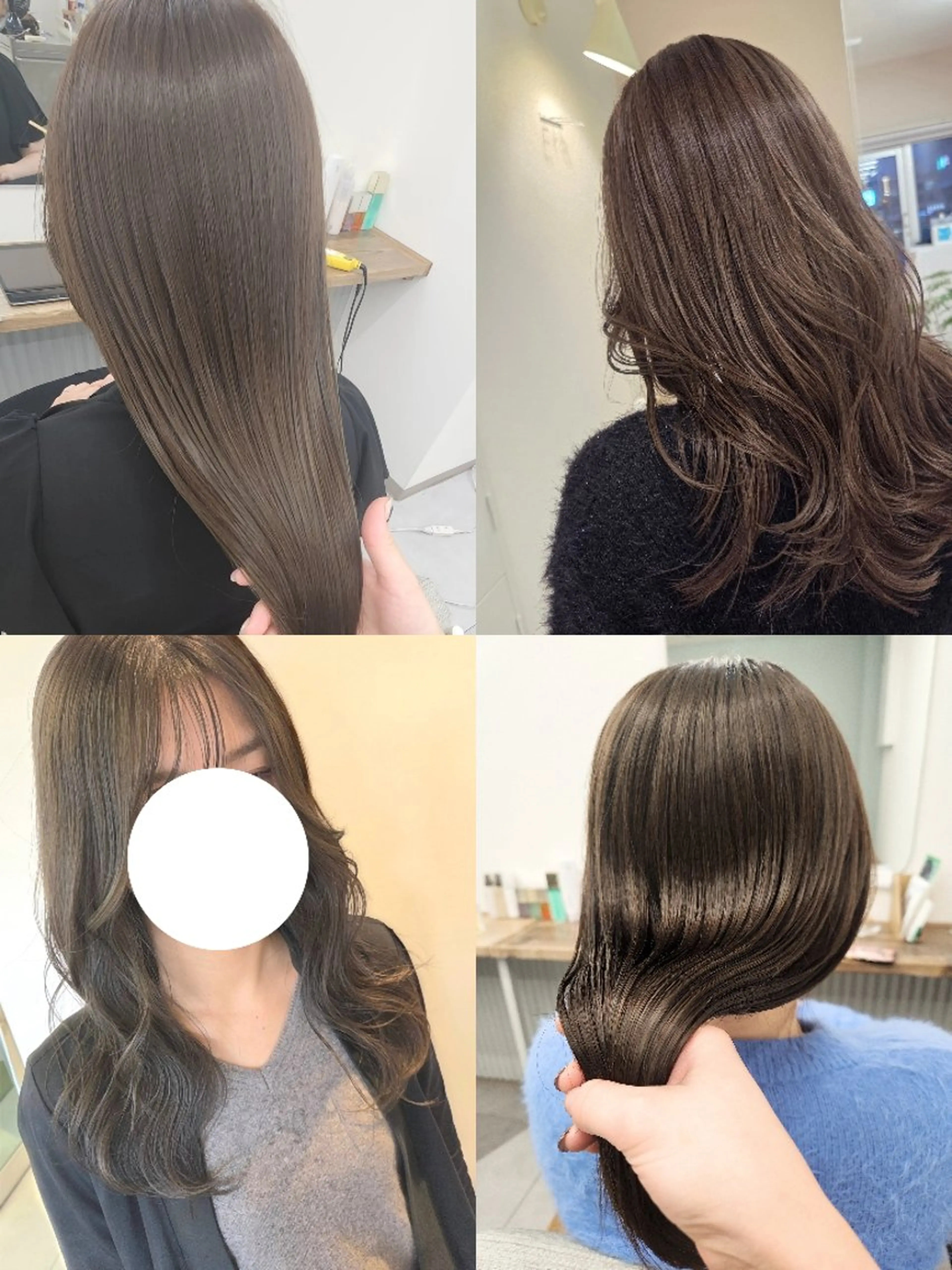 ロング カラー 透明感カラー グレージュ ヘアカラー トリートメント Era Hatsuneのヘアスタイル