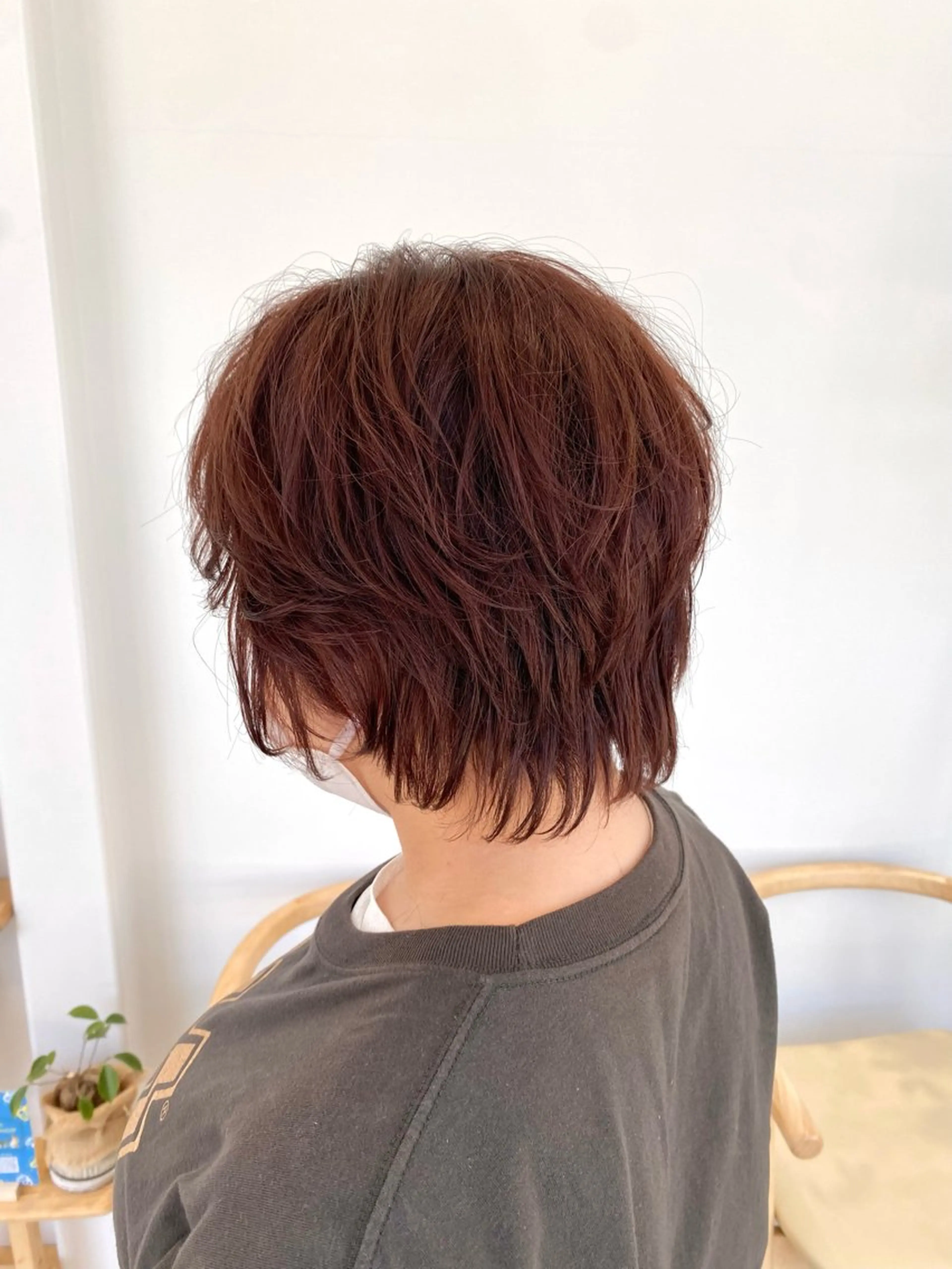 ショート カラー ブラウンカラー ピンクカラー ピンクブラウン 川合 勇気のヘアスタイル