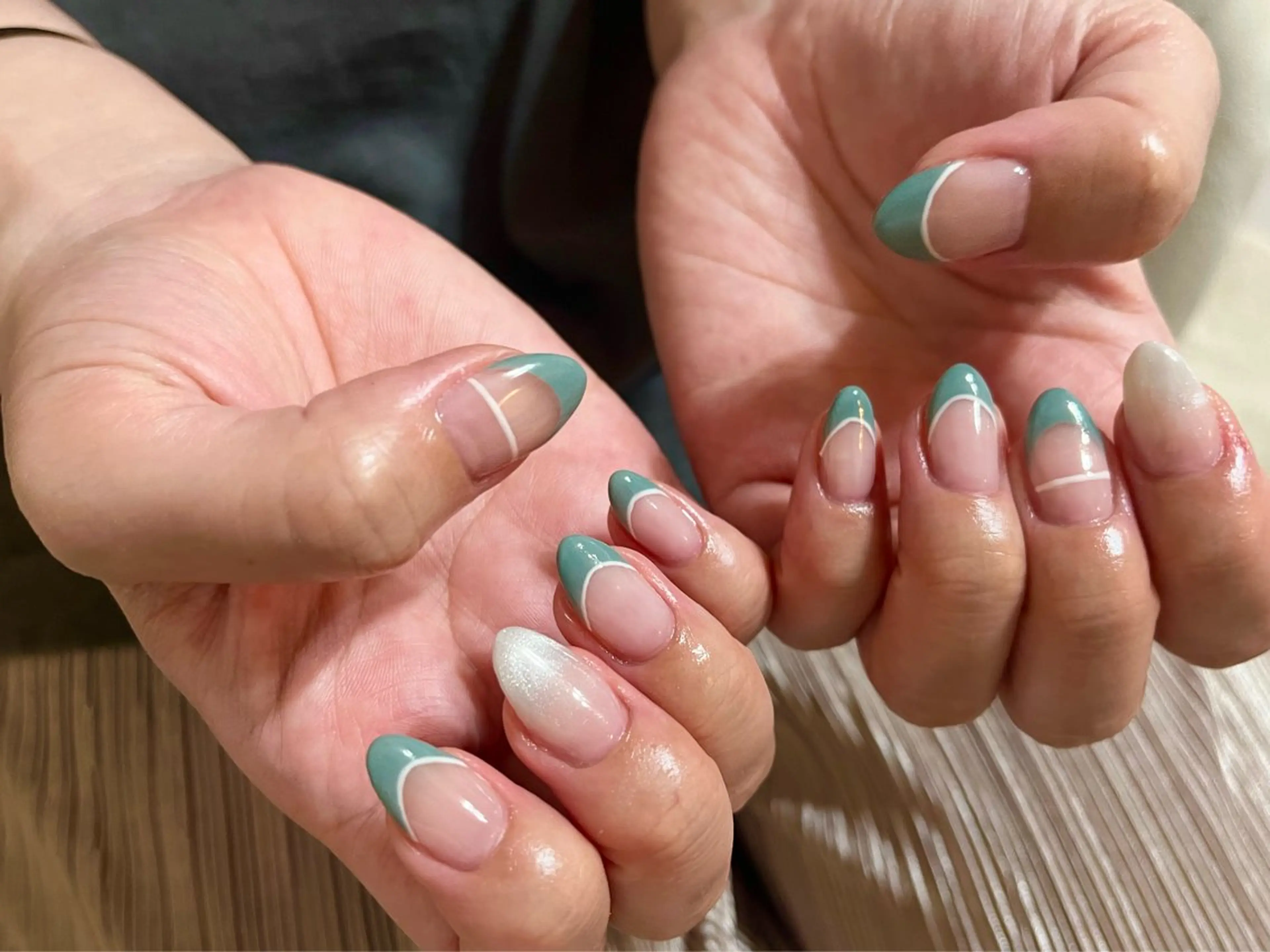 ネイル フレンチネイル ジェルネイル メンズネイル パラジェル 春ネイル kikinail 溝の口のネイルデザイン