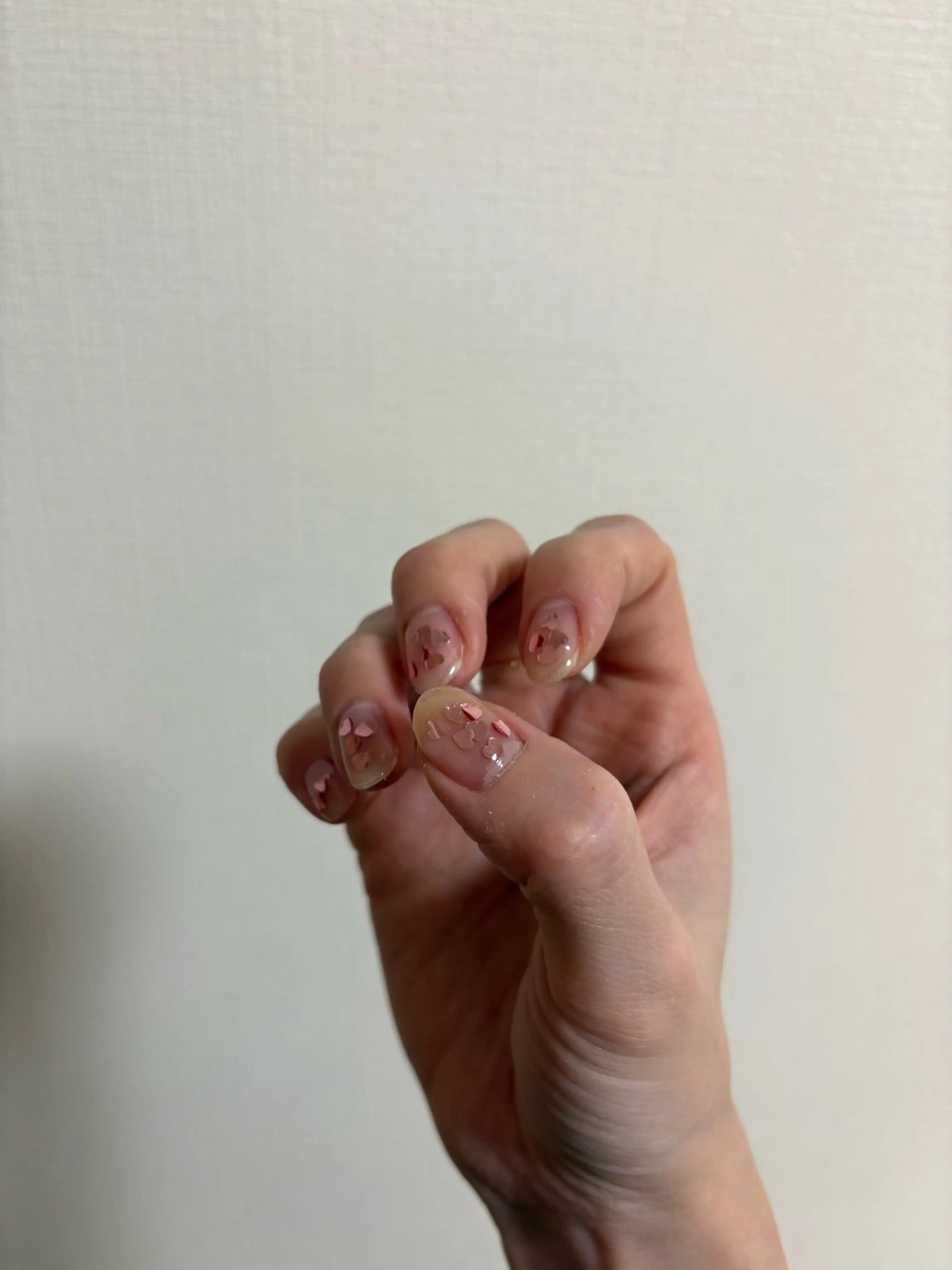 ネイル アートネイル クリアネイル ハート ホログラムネイル シンプルネイル xoxo_nail所属・xoxo_nail 🎀FUKAのネイルデザイン