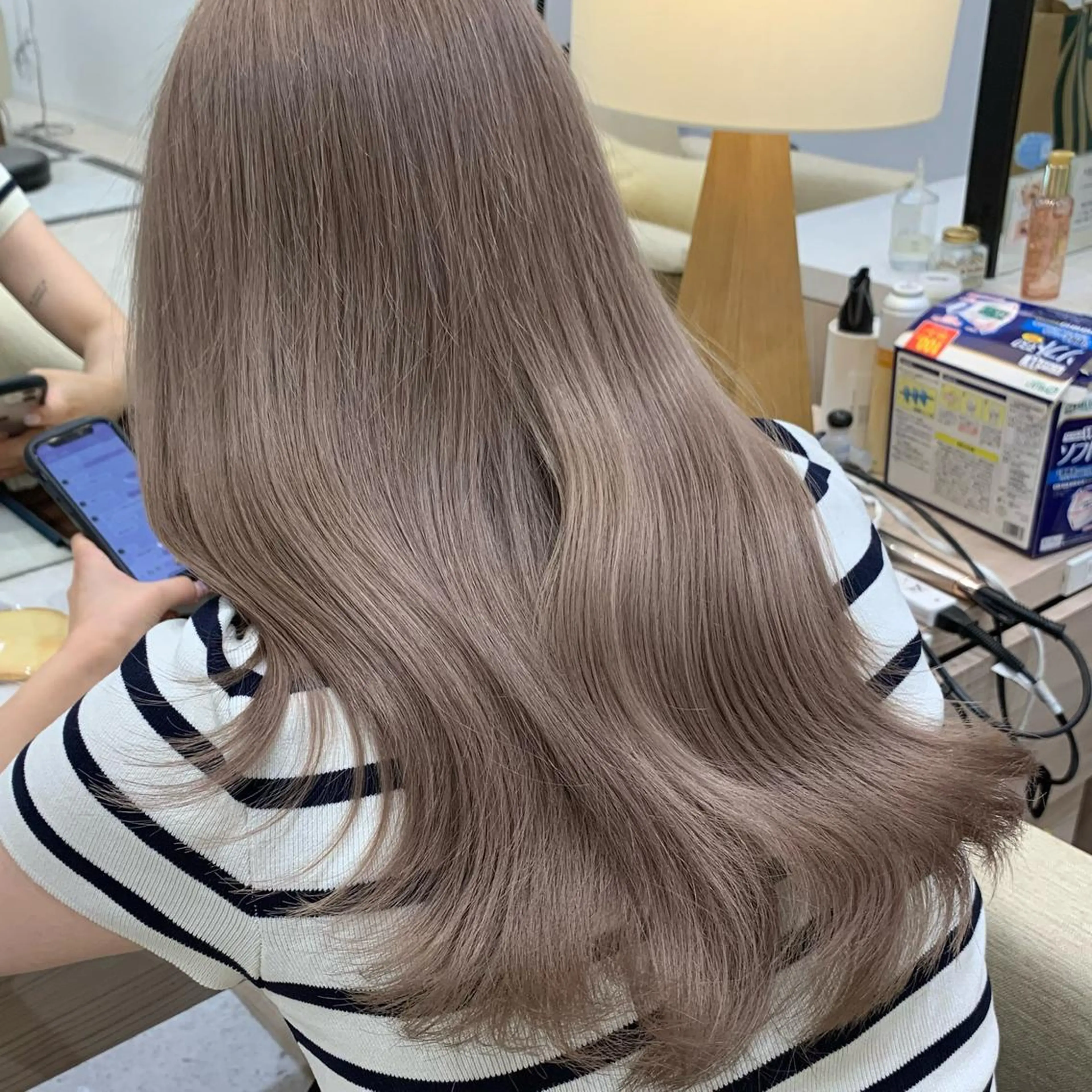 ミディアム カラー 韓国風/顔周りカット /髪質改善RYOTAのヘアスタイル