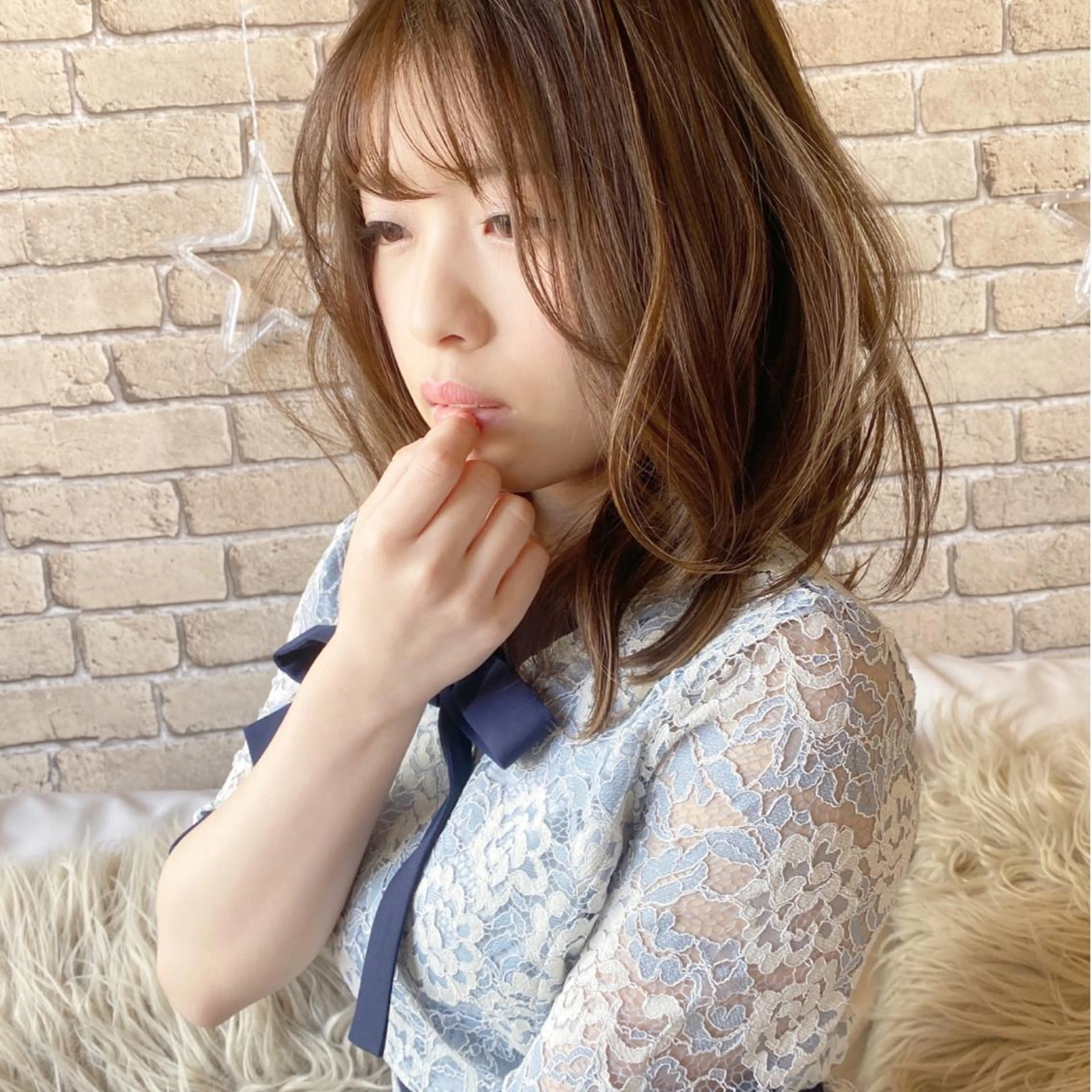 セミロング ハイライト インナーカラー🦔 🐾KEISUKEのヘアスタイル