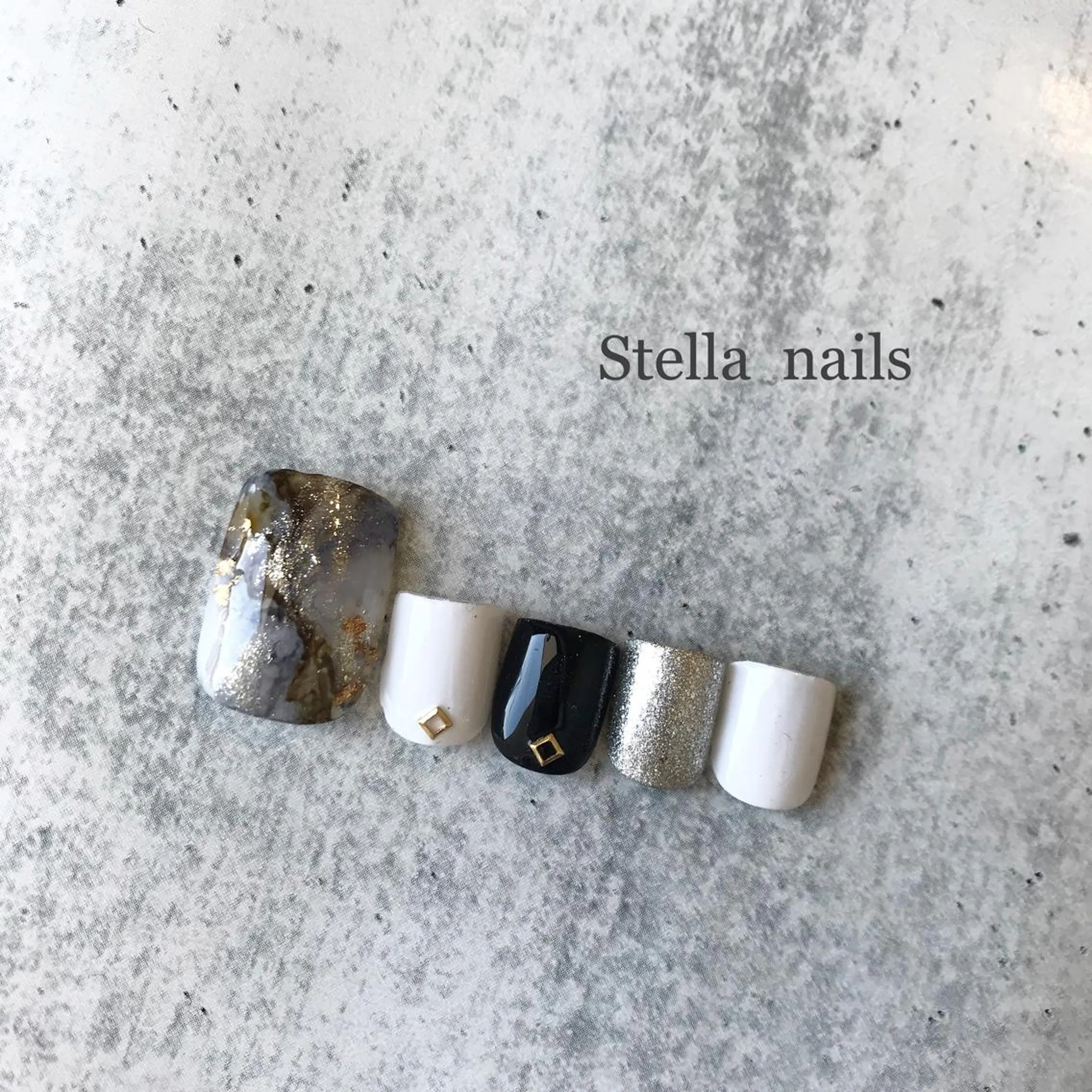 ネイル アートネイル 大理石ネイル(マーブル) Stella nailsのネイルデザイン