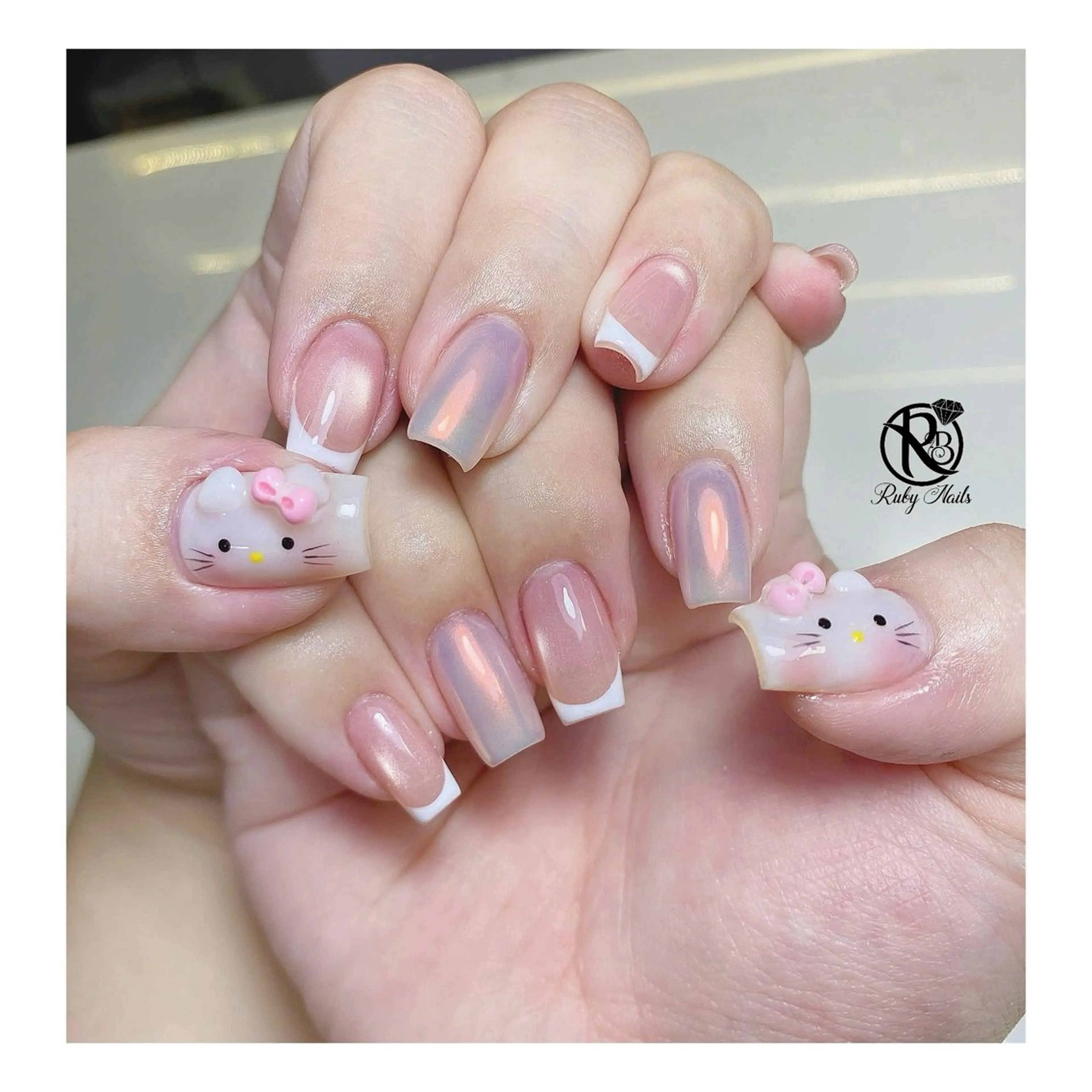 ネイル ボルドー ブラウン チークネイル ドット フットネイル ハンドネイル RUBY Nail 日暮里店のネイルデザイン