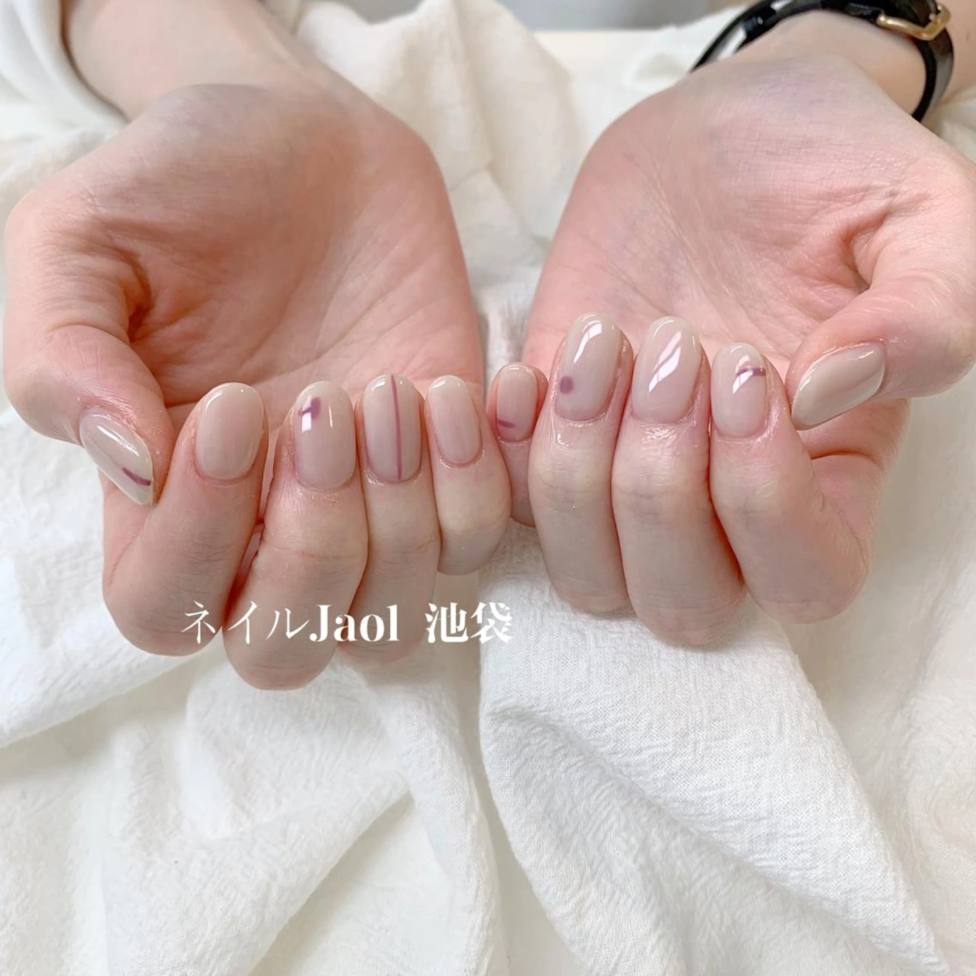 ショート ハンドネイル ネイルJaol 池袋のネイルデザイン