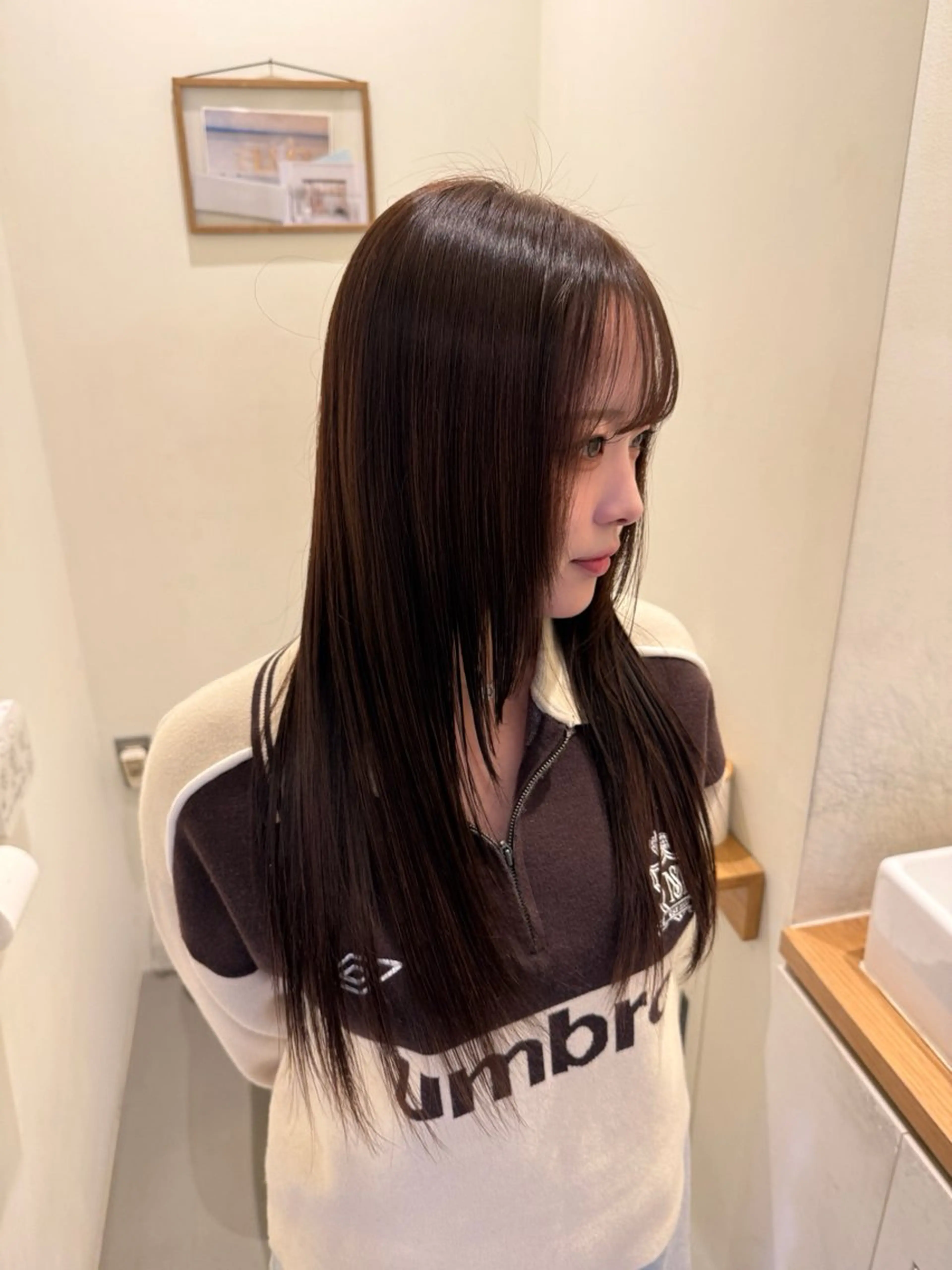 ロング ヘアカラー 辻岡 悠稀のヘアスタイル