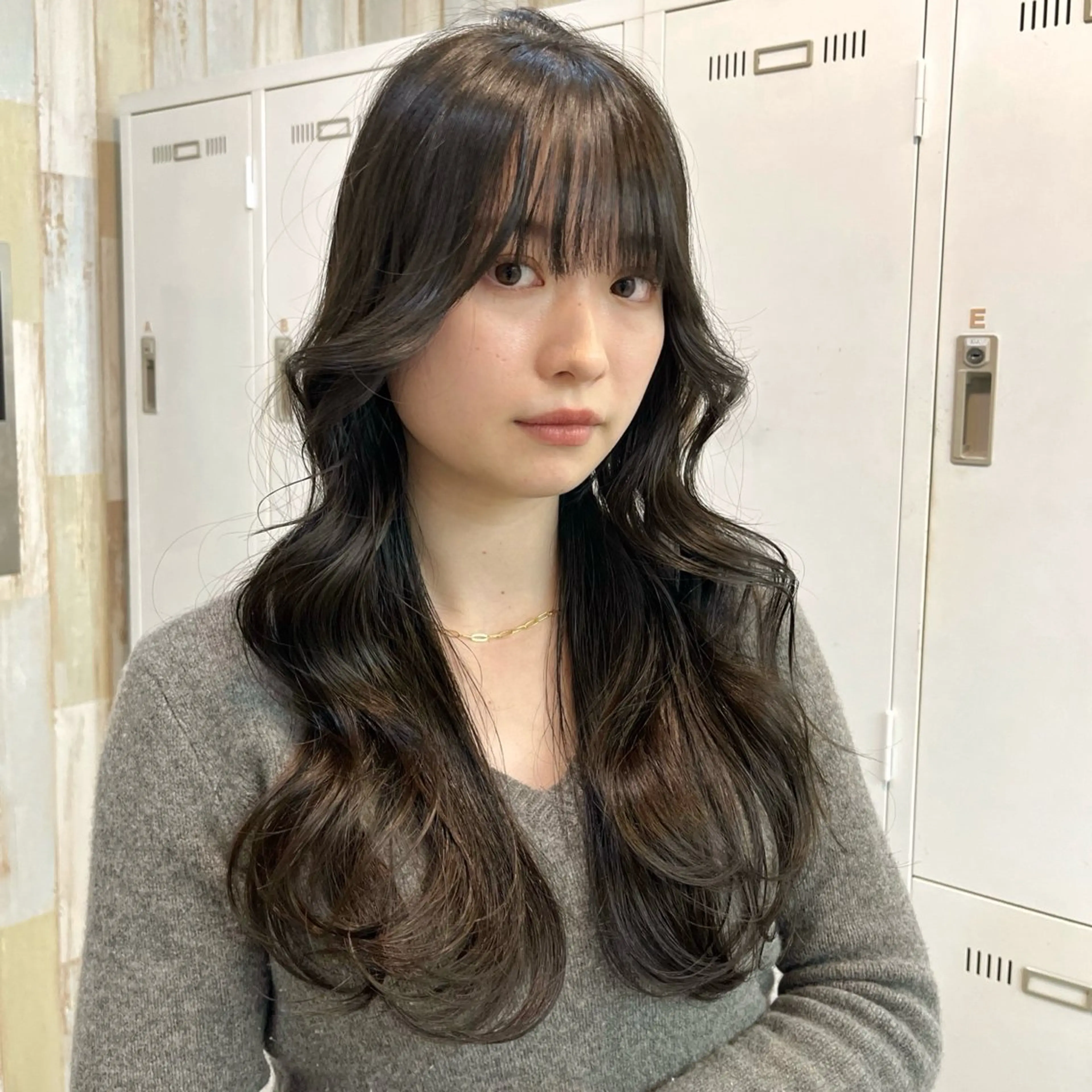 ロング カラー RIKU⚡️毛流れ ヘア×眉ワックスのヘアスタイル