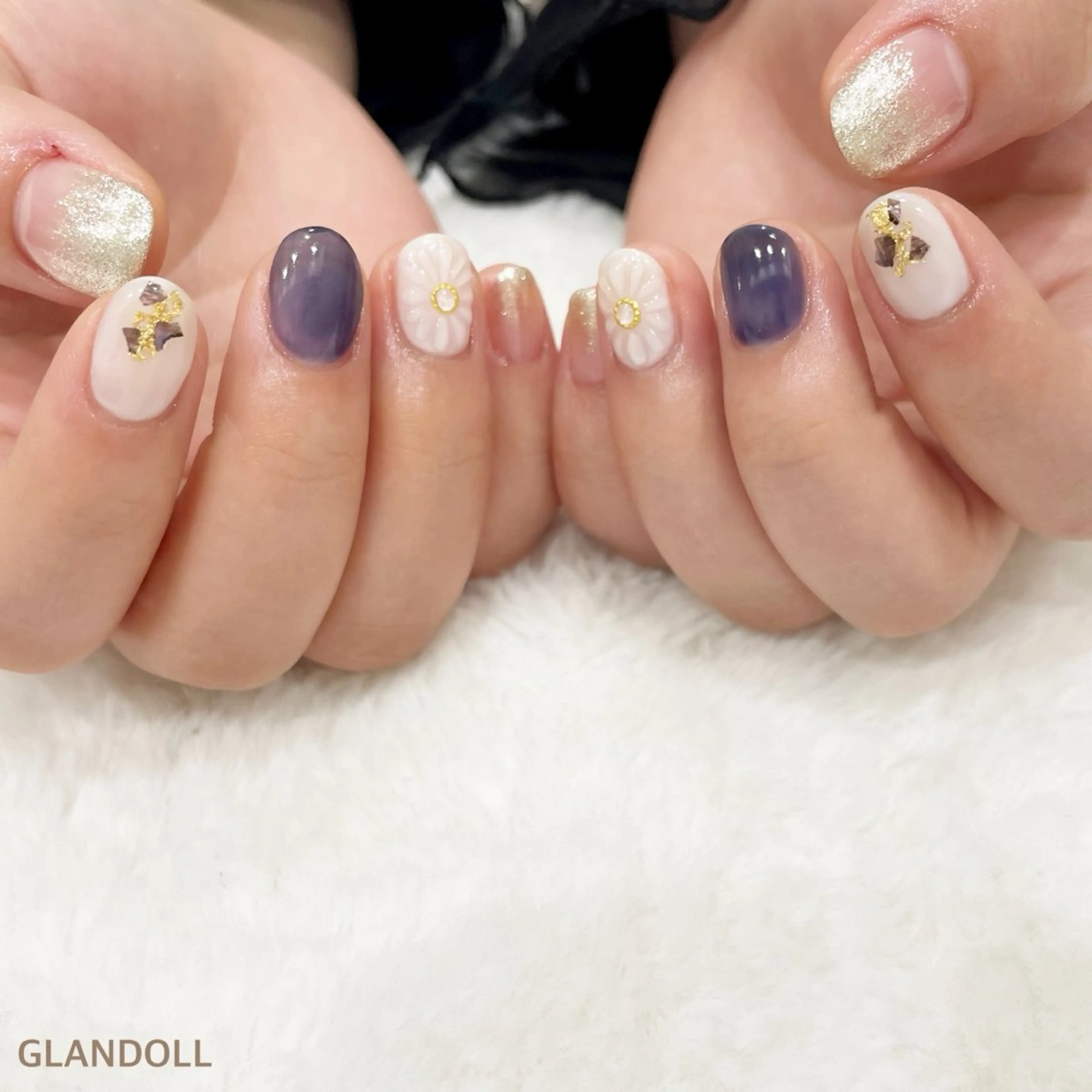 ネイル ぷっくりネイル ハンドネイル GLANDOLL YURIのネイルデザイン
