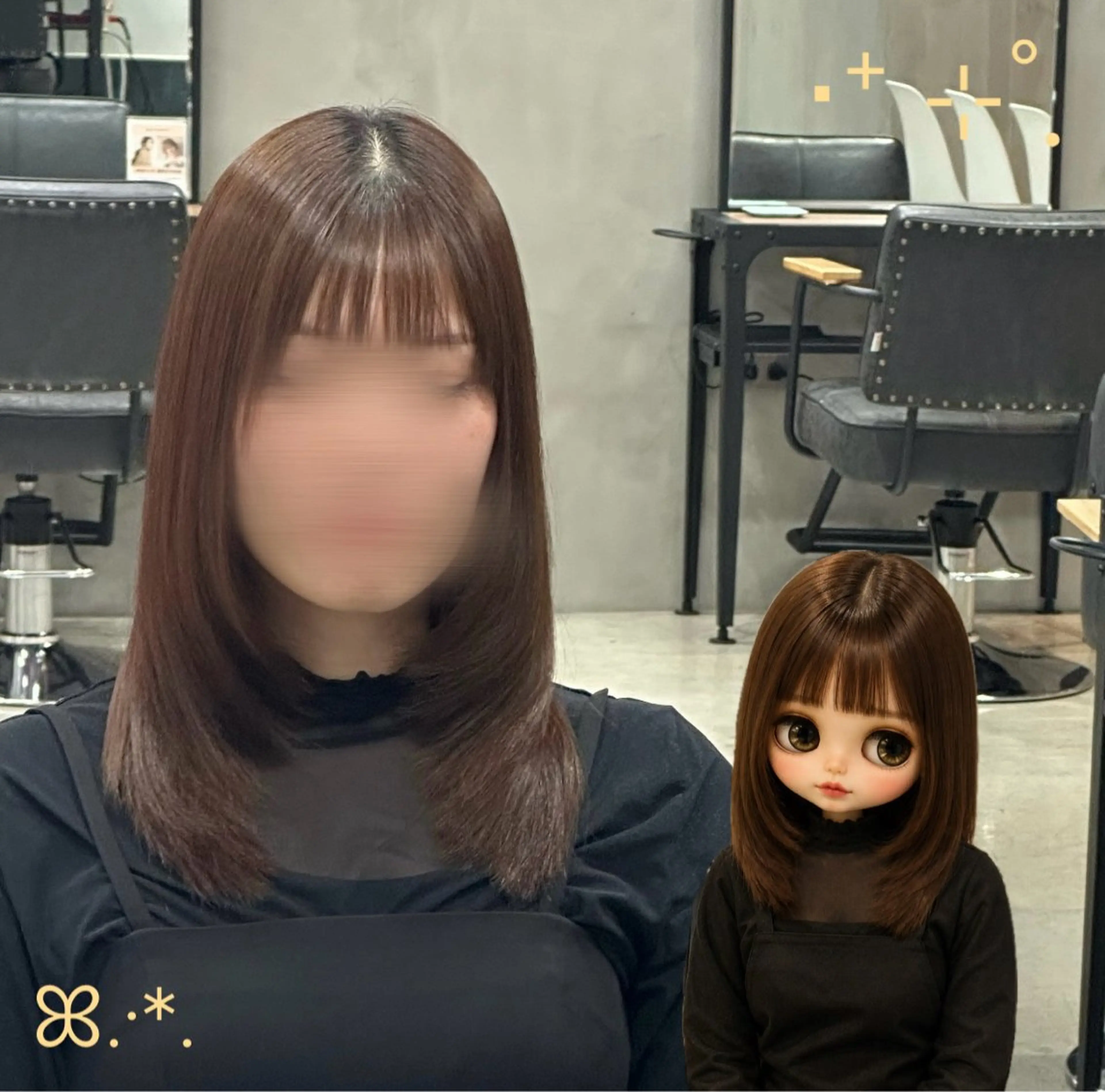 ミディアム 顔周りカット レイヤーカット カット ヘアカラー 🐈‍⬛ 桐弓🐾⭐︎のヘアスタイル