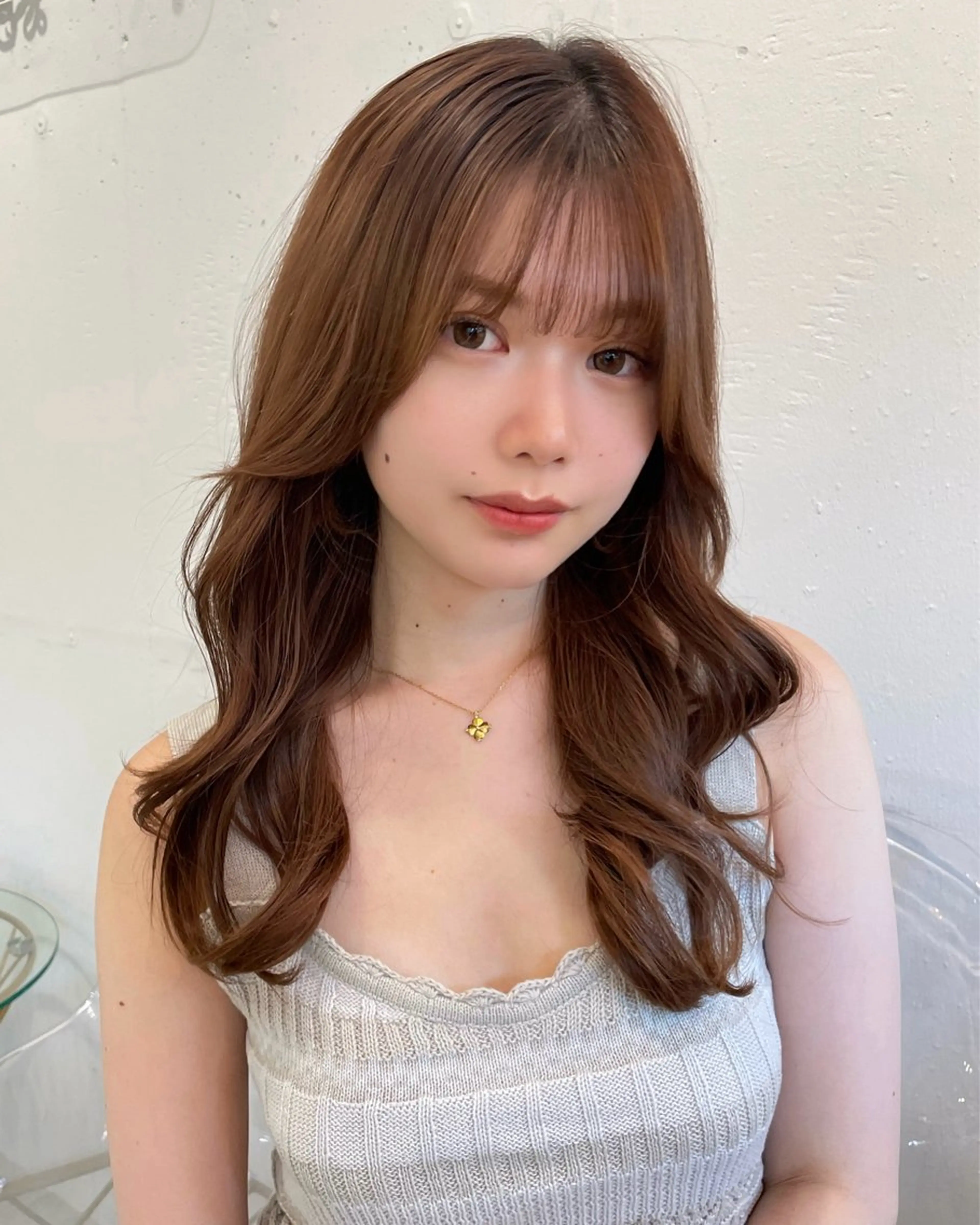 セミロング カラー カット ヘアカラー トリートメント 韓国ヘア🤍顔周り/ 髪質改善✨/林遼一郎のヘアスタイル