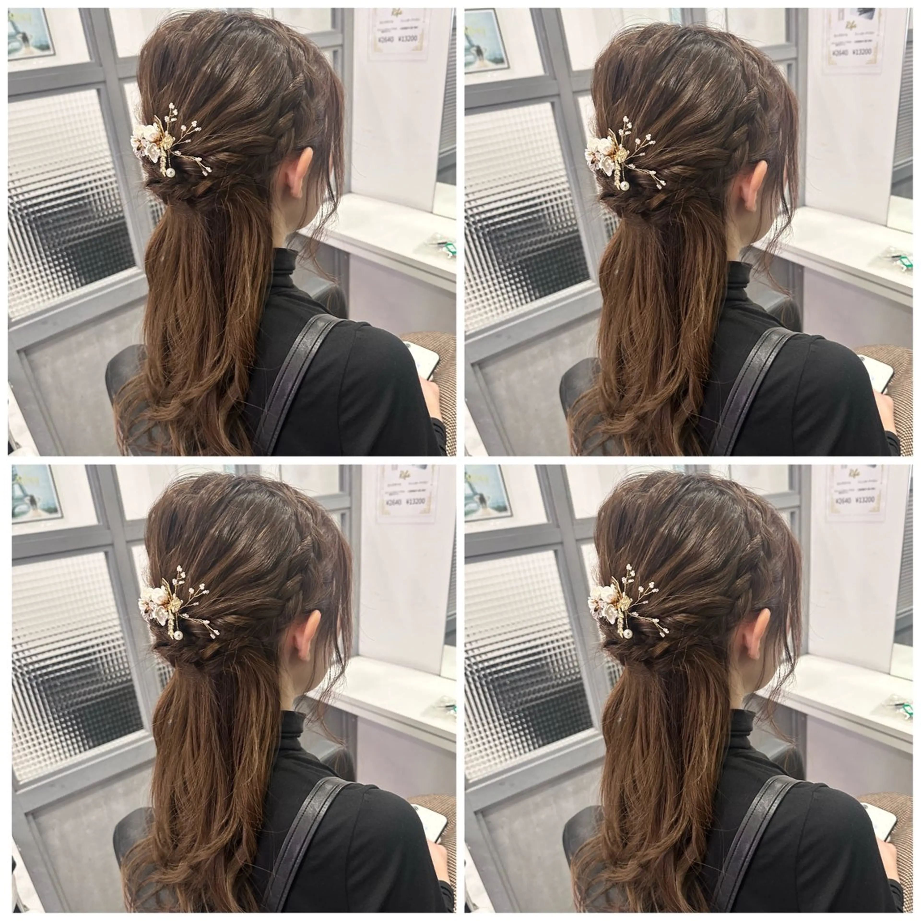 ヘアアレンジ ハーフアップ カット ヘアセット 髪質改善×矯正🫧 韓国ヘアasamiのヘアスタイル