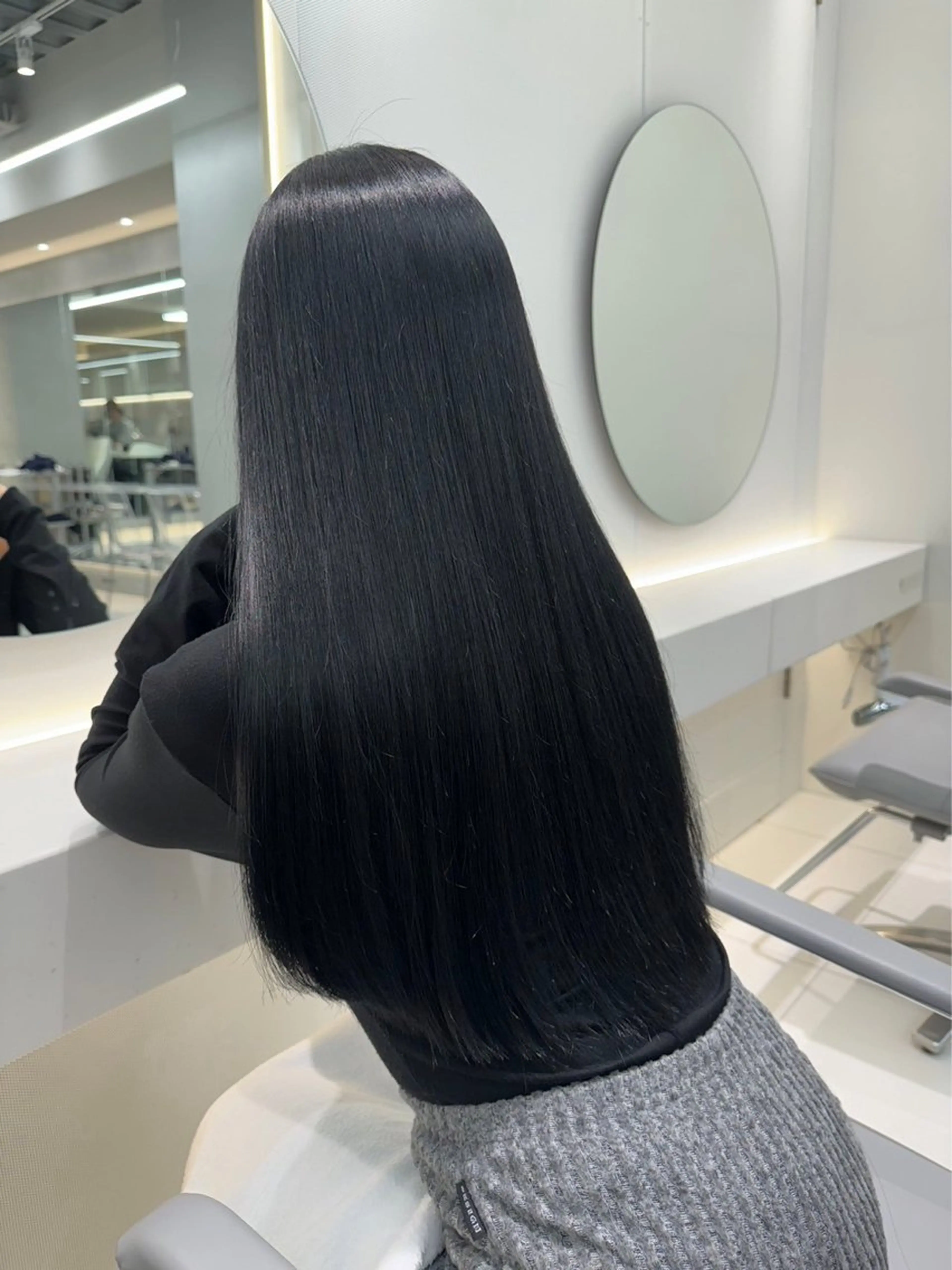 ロング カラー 黒髪 ブルーカラー ブルーブラック ネイビーカラー トリートメント トリートメント /カラー/NAOKIのヘアスタイル