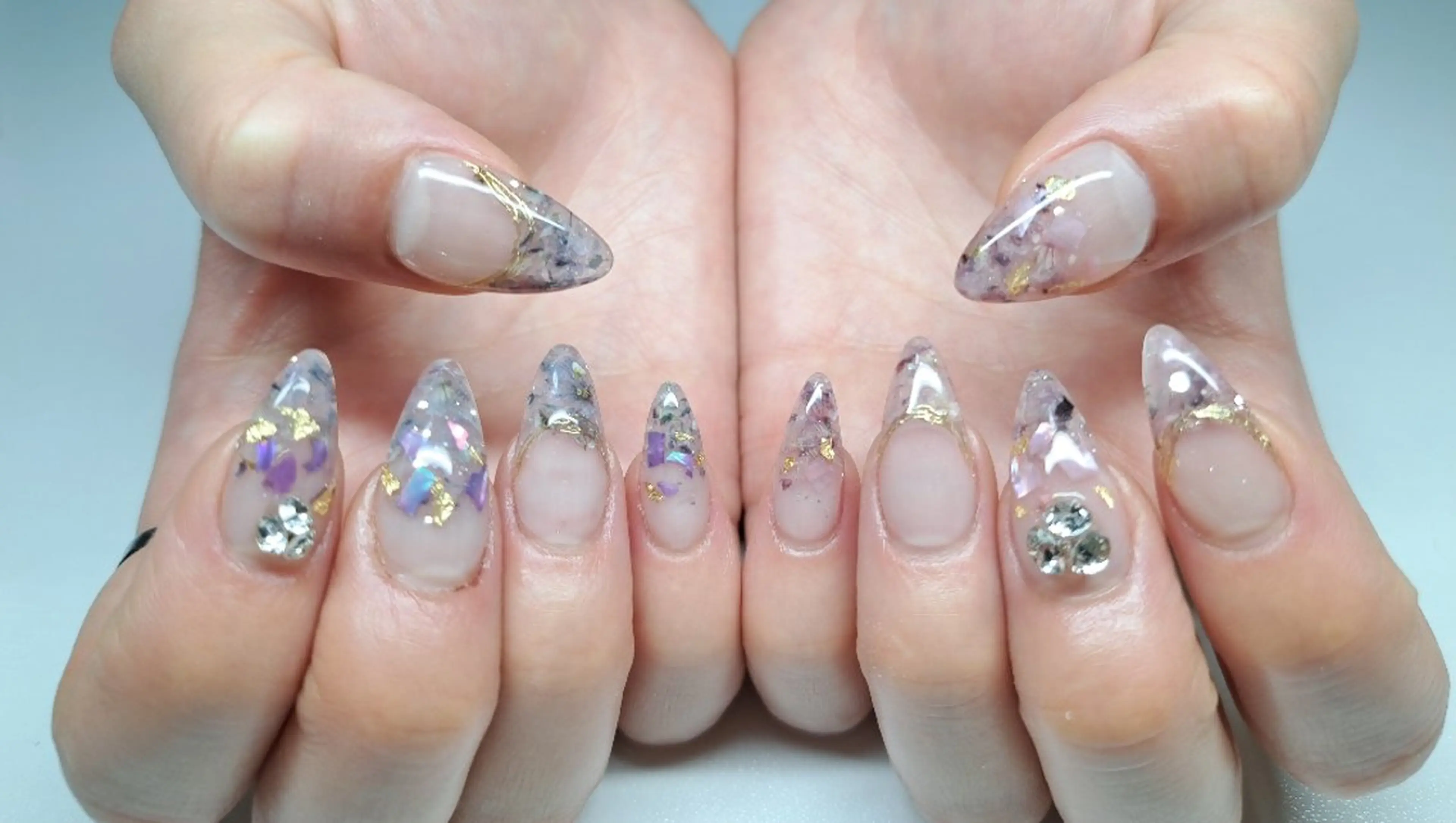 ネイル スカルプネイル ショートネイル ハンドネイル 小川 真里奈のネイルデザイン