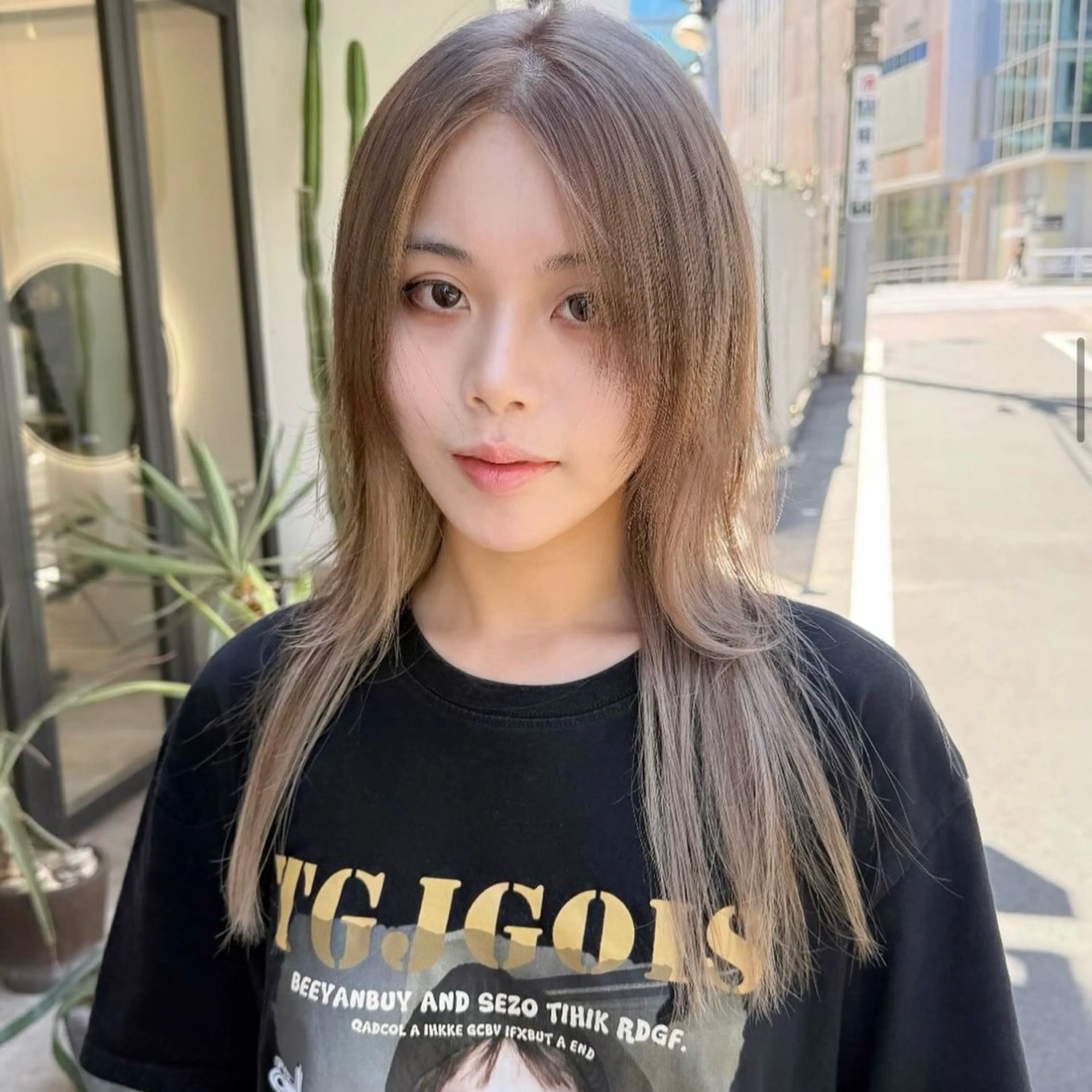 セミロング ヘアカラー ハイトーン/ MANA♡のヘアスタイル