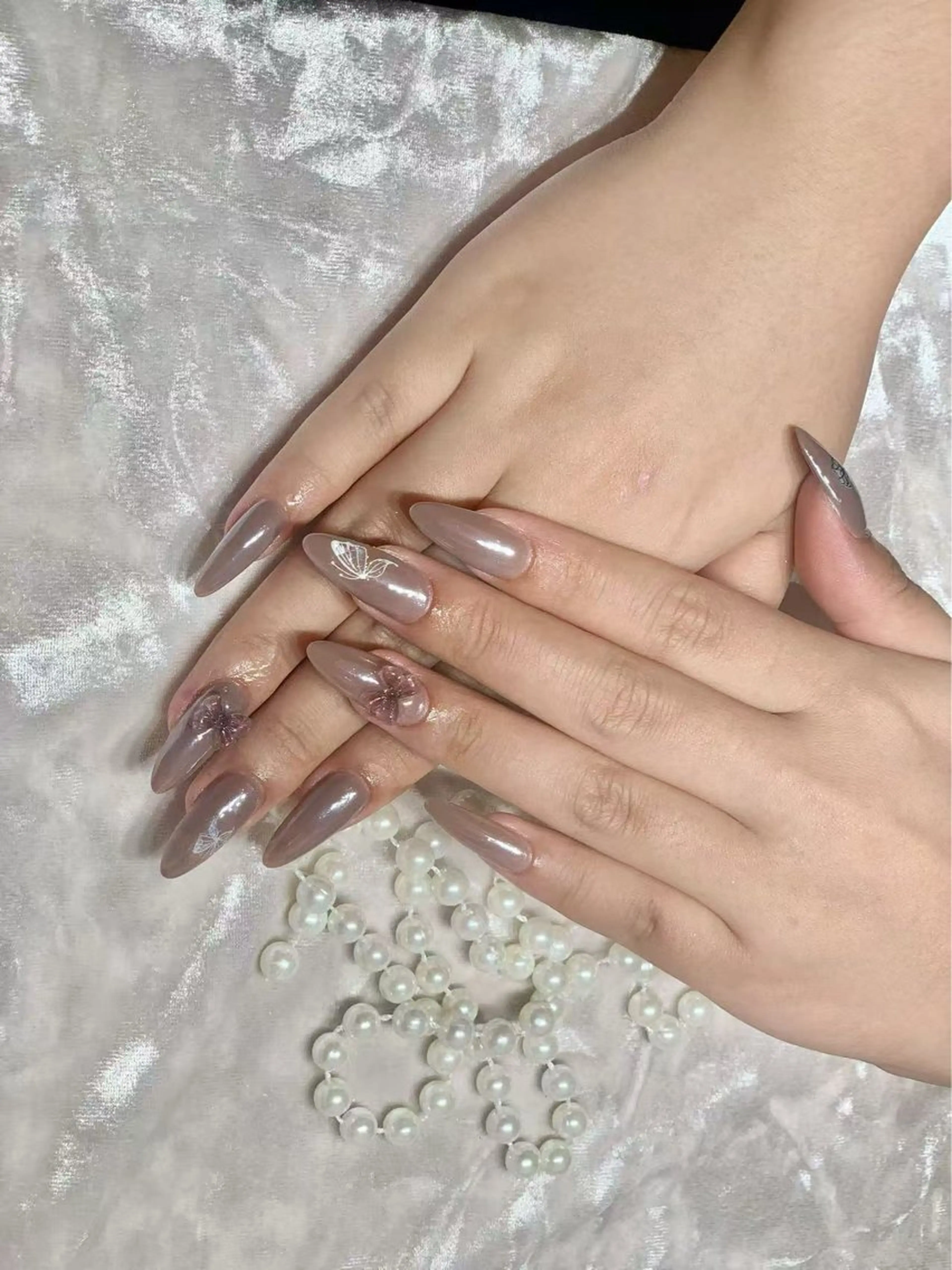 ネイル アートネイル フットネイル ジェルネイル ハート マグネットネイル babarla Nailのネイルデザイン
