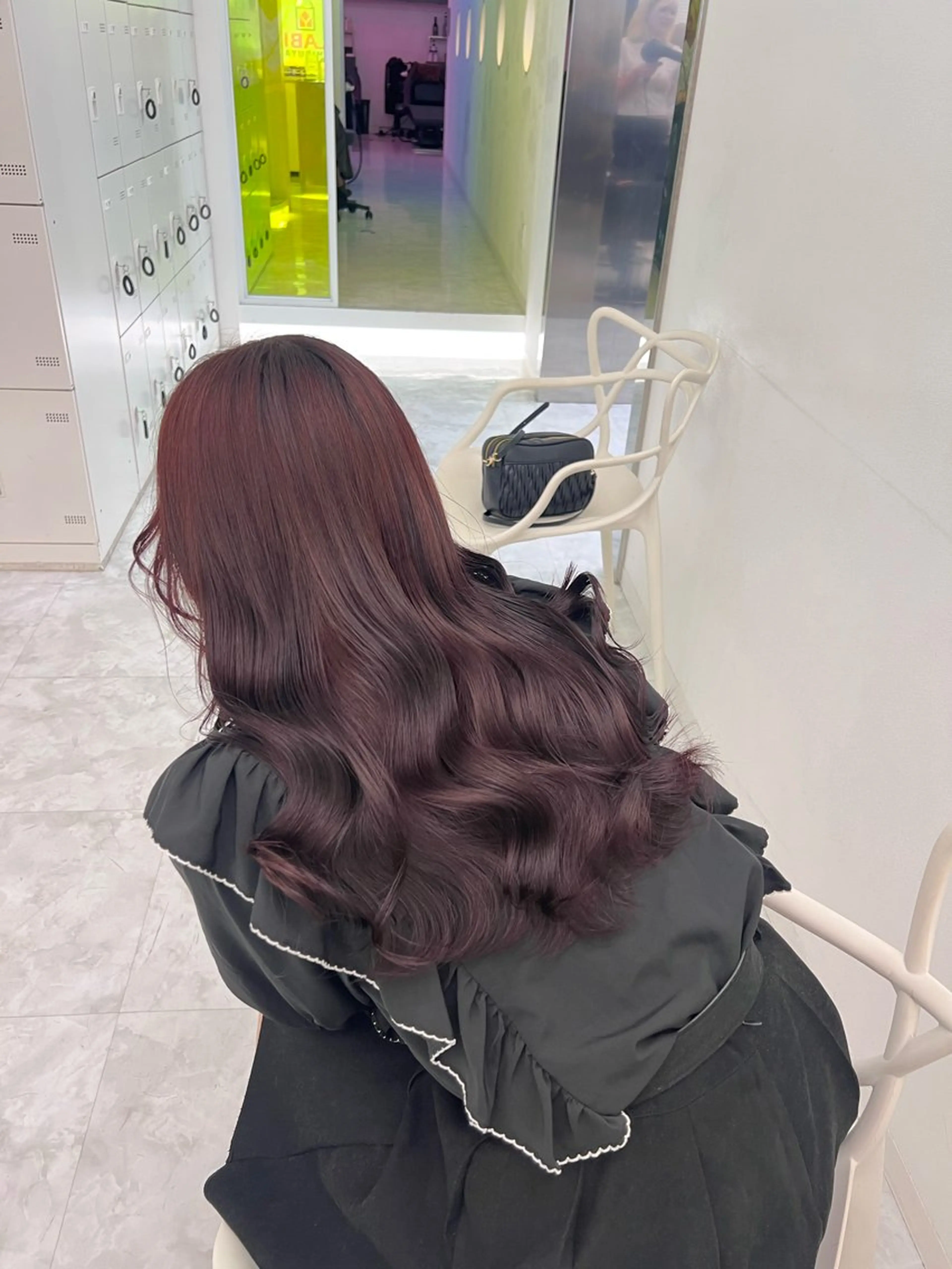 セミロング ピンクブラウン ブリーチなし透明感 カラー/MISANOのヘアスタイル