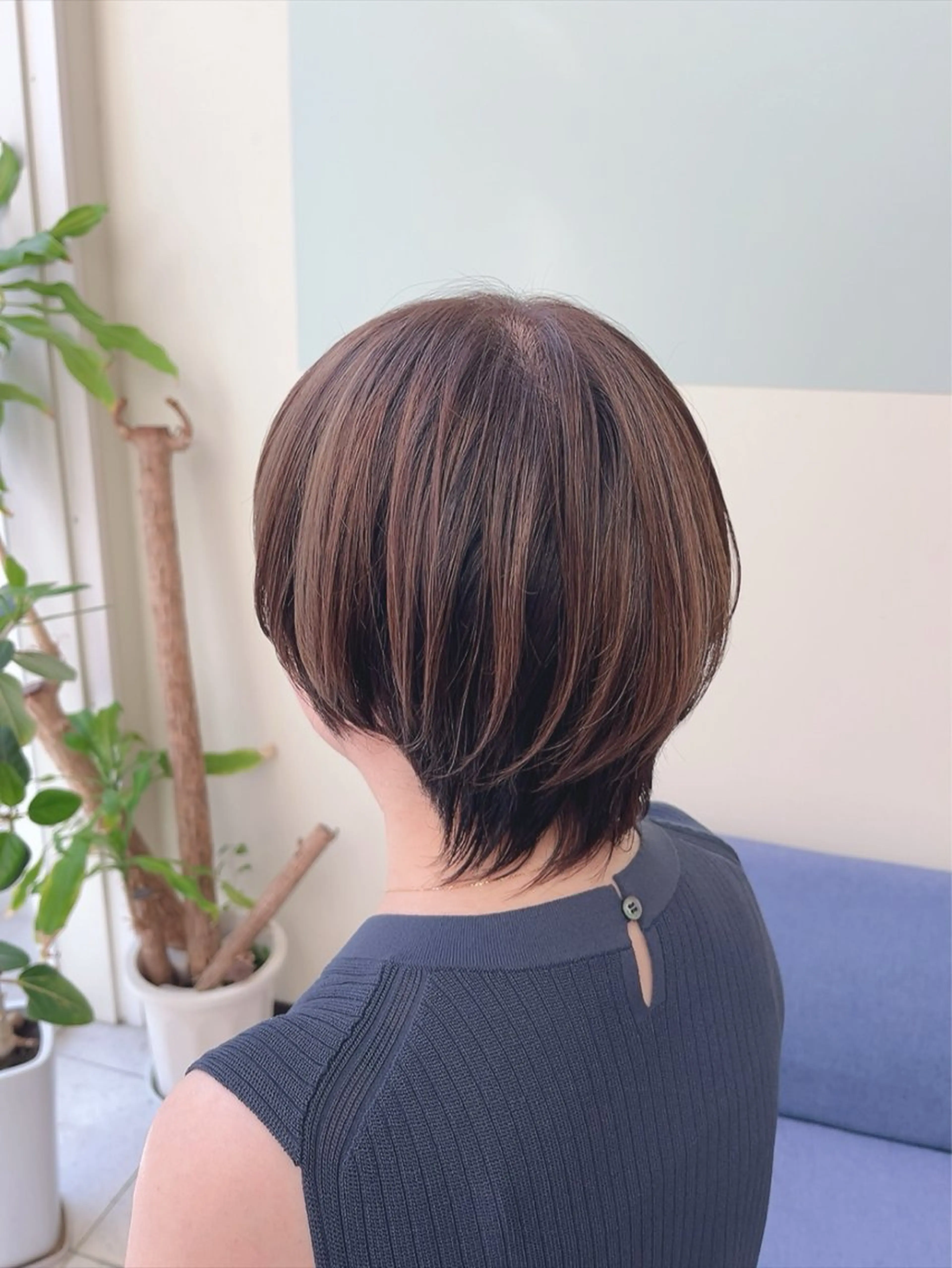 ショート ハイライト ウルフカット カット ヘアカラー トリートメント 林 真之介のヘアスタイル