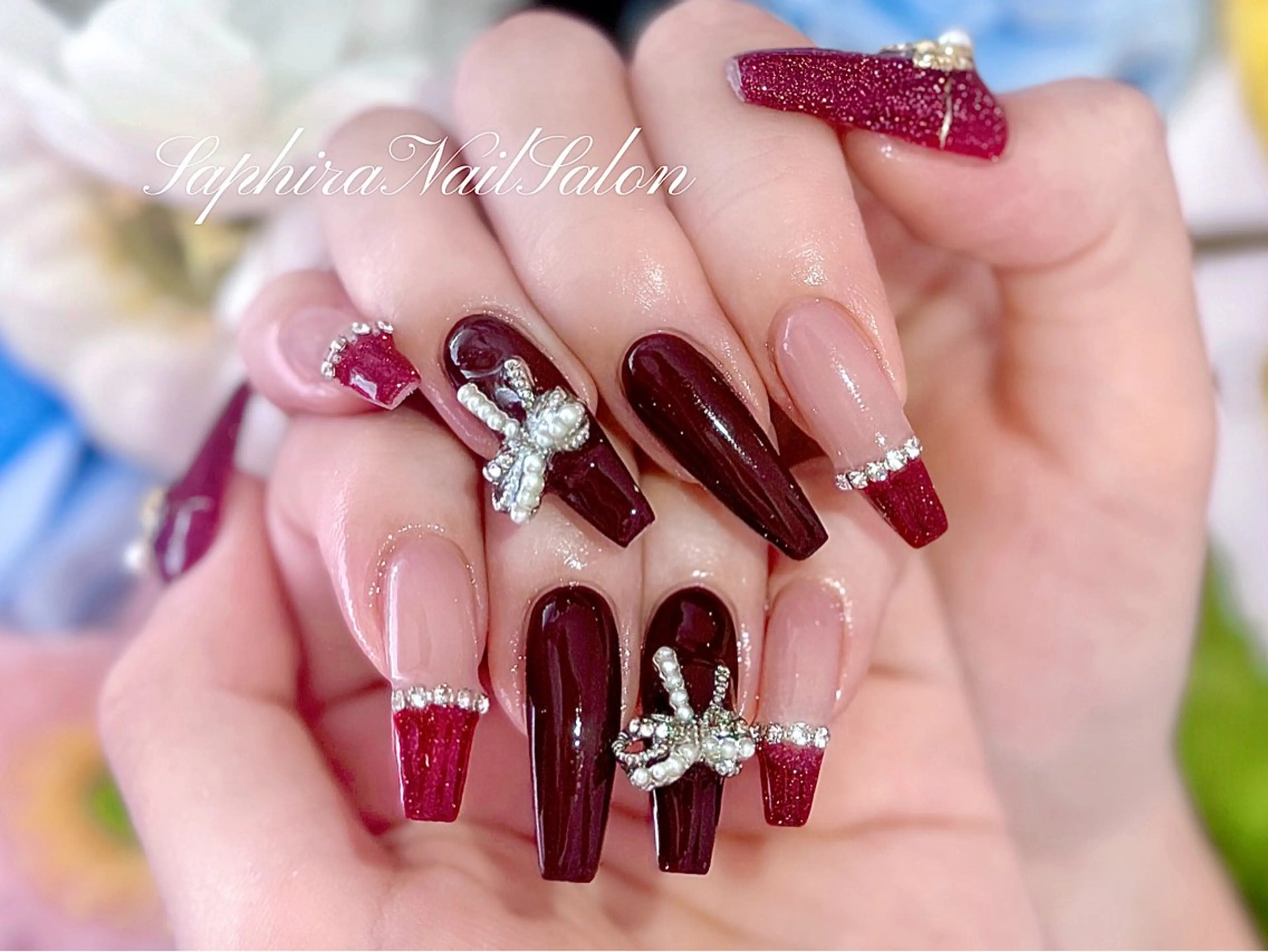 カラー ハンドネイル Saphiraネイル サロン錦糸町のネイルデザイン