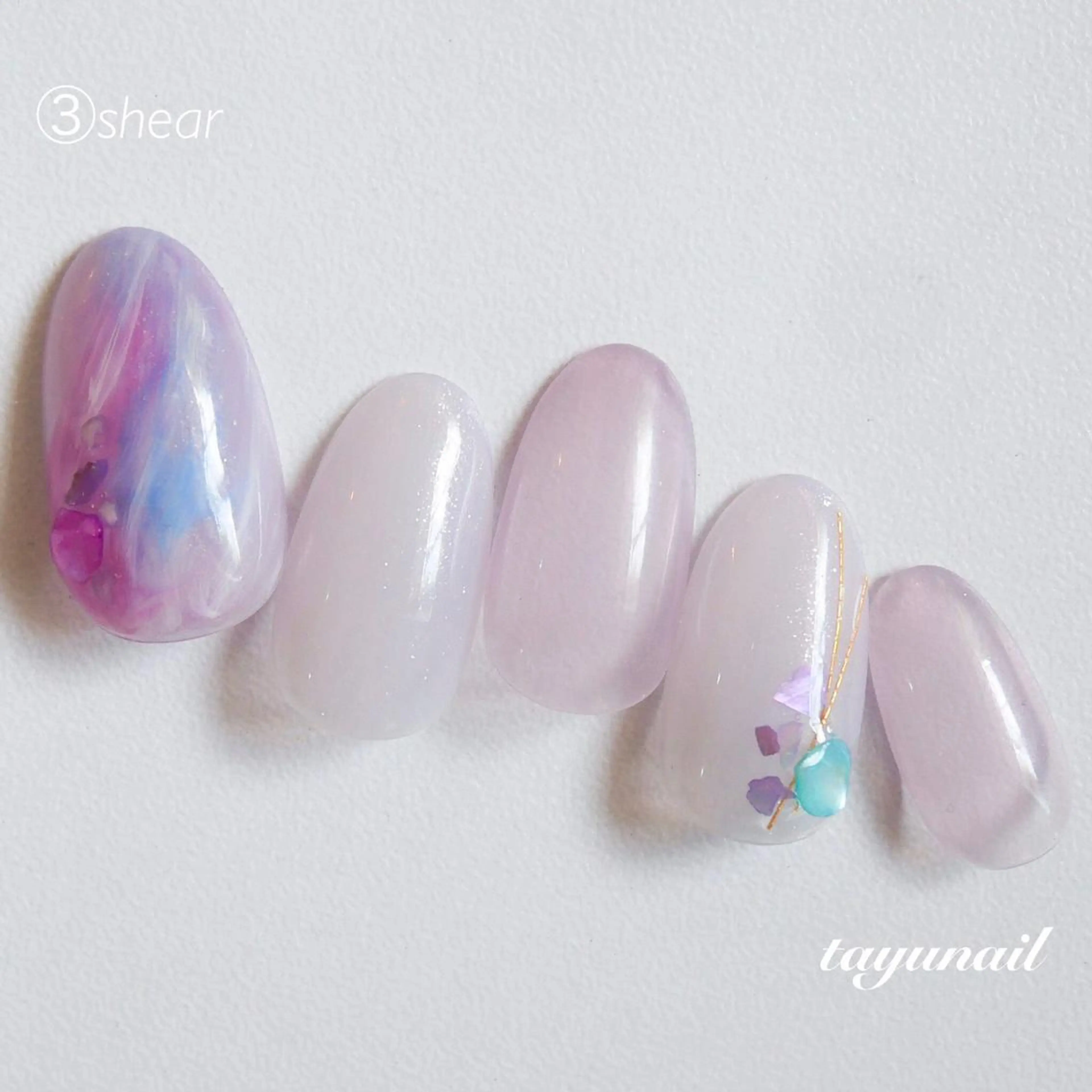 ネイル アートネイル ブルー フットネイル ジェルネイル パラジェル ネイルサロン 【たゆnail】のネイルデザイン