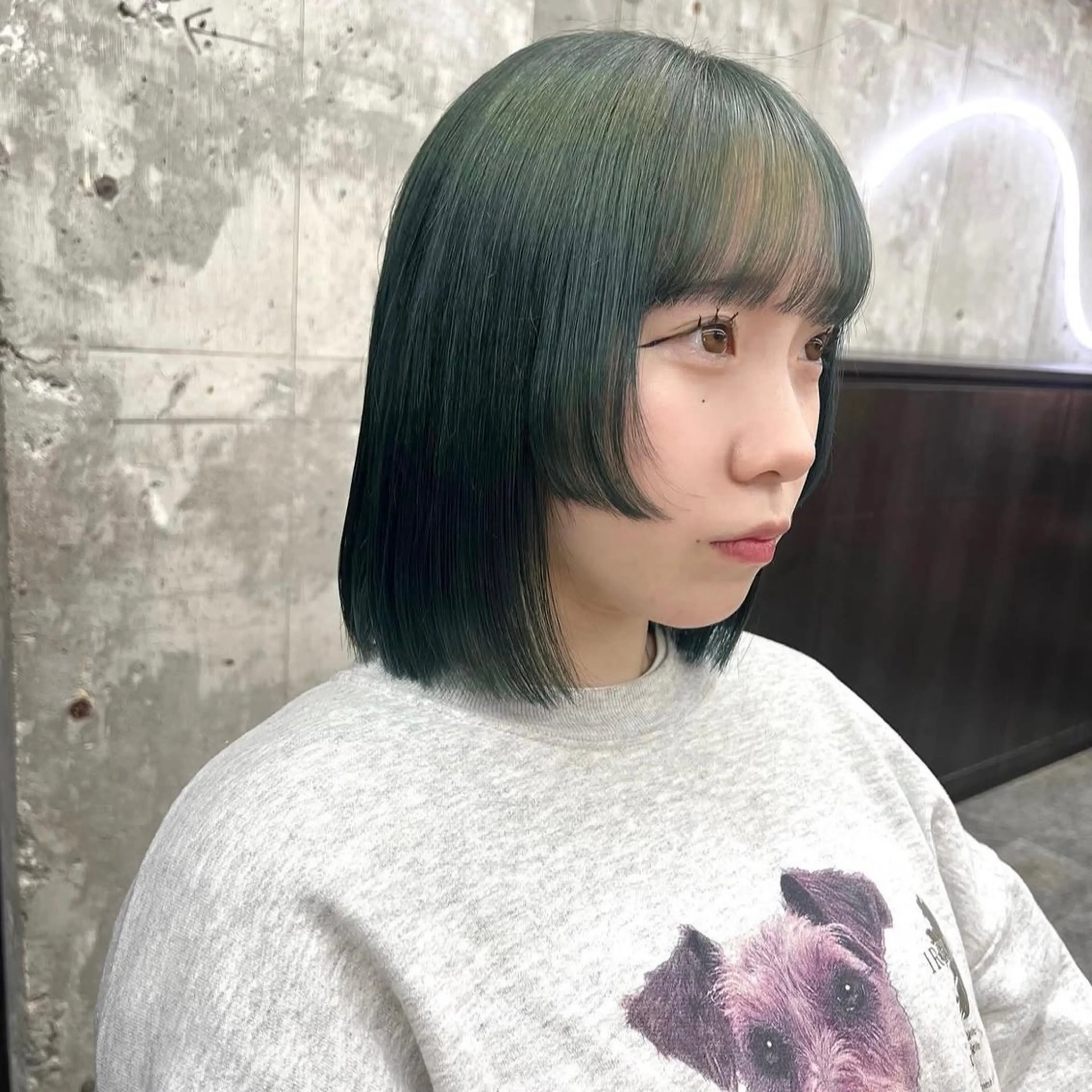 セミロング カラー ヘアカラー トリートメント 韓国ヘア /男女☘️ 細江 美紅のヘアスタイル