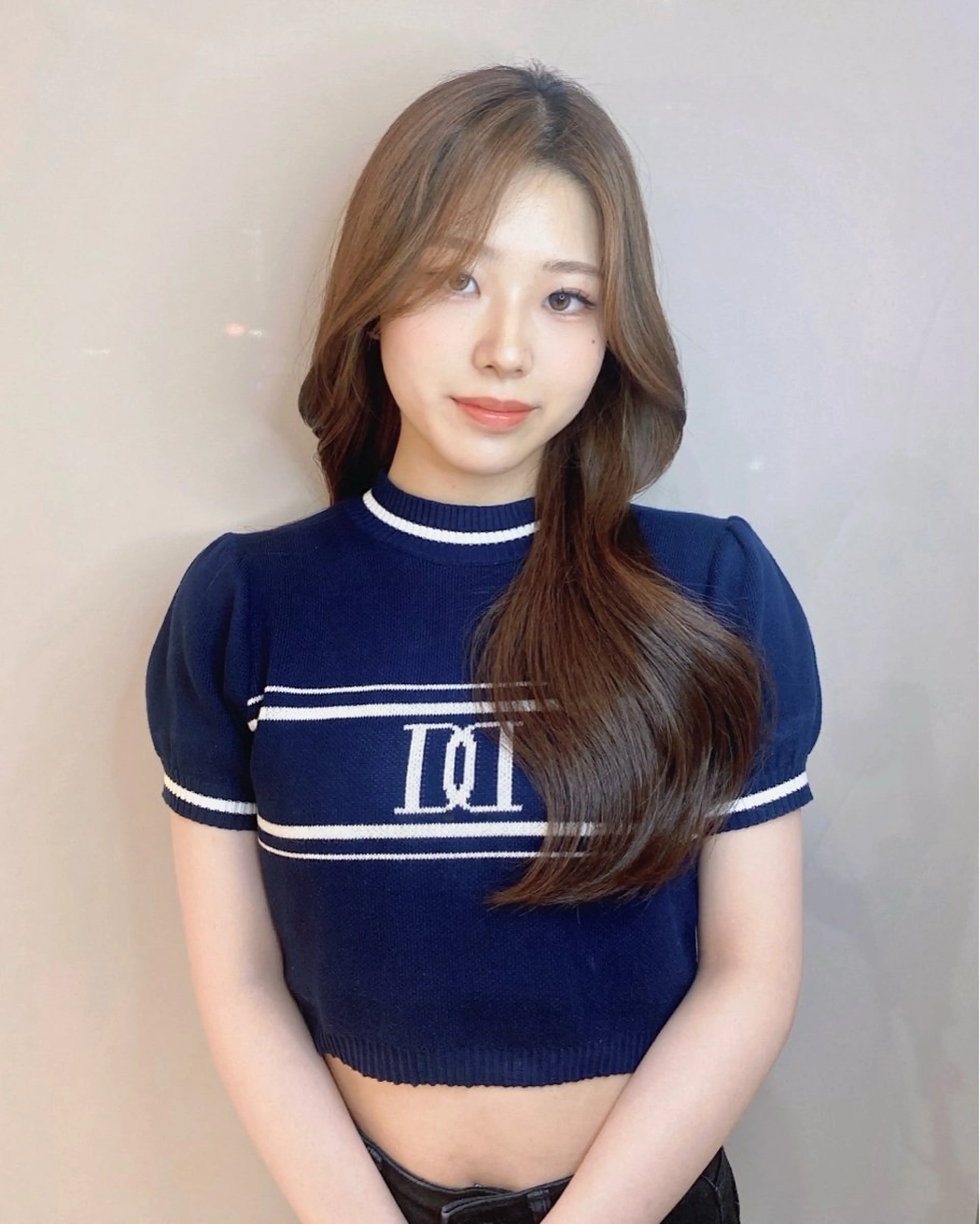 ロング カット ヘアカラー 葵 韓国オタク美容師 レイヤーカットのヘアスタイル