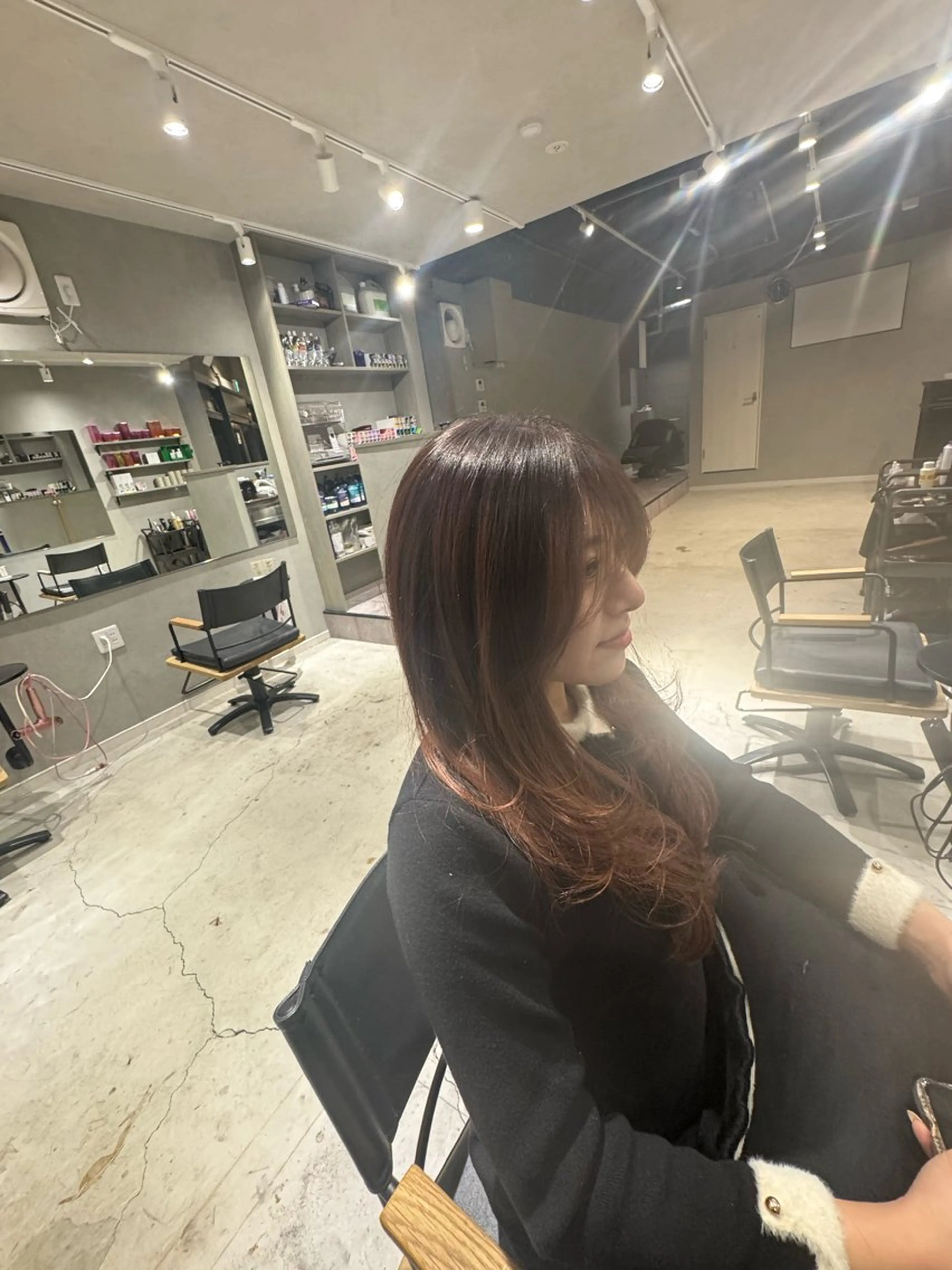 ロング カラー ベージュカラー ピンクカラー ピンクベージュ レイヤーカット 森 祥吾のヘアスタイル