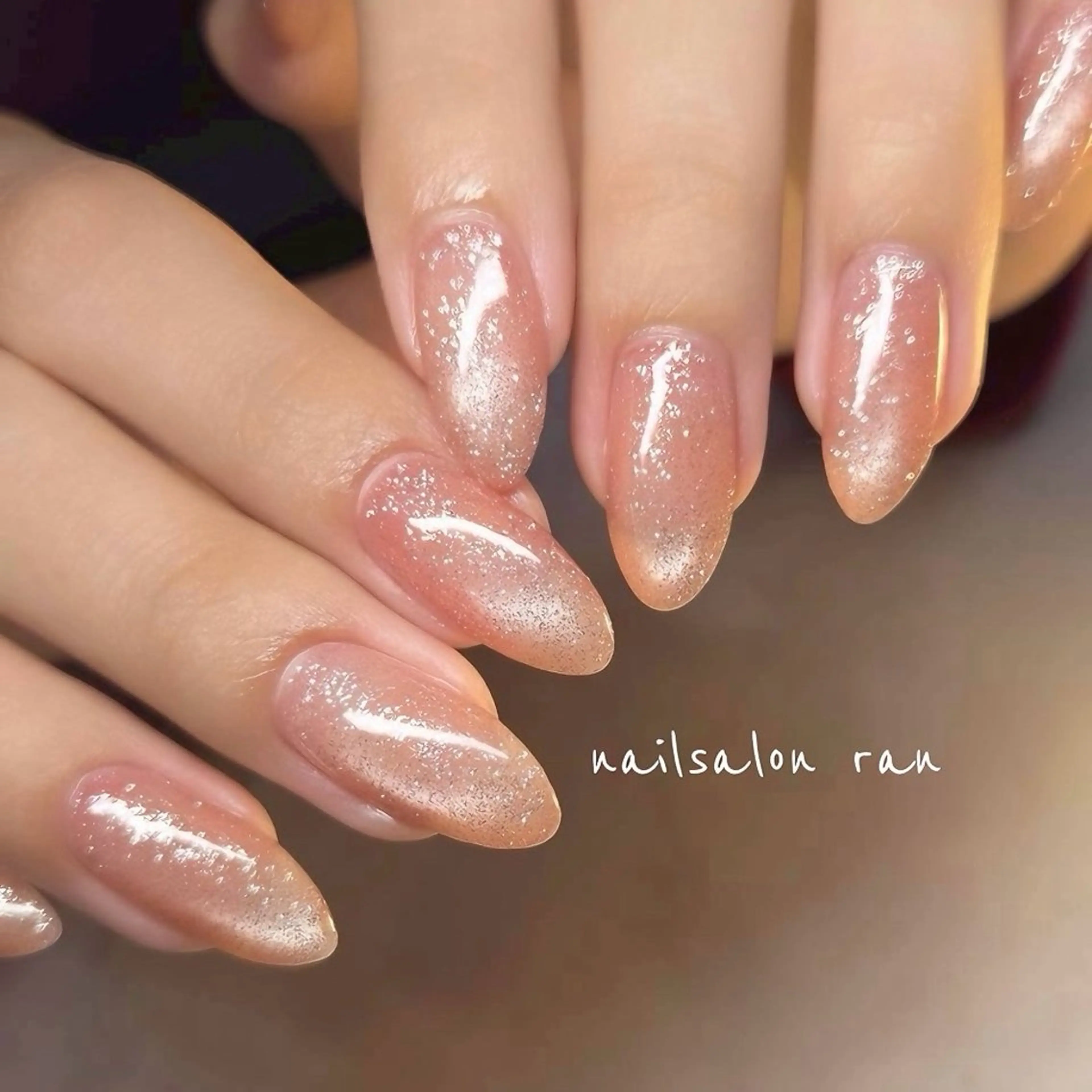 ネイル ラメ(グリッター) マグネットネイル マグネットワンカラー ワンカラーネイル ハンドネイル nailsalon ranのネイルデザイン