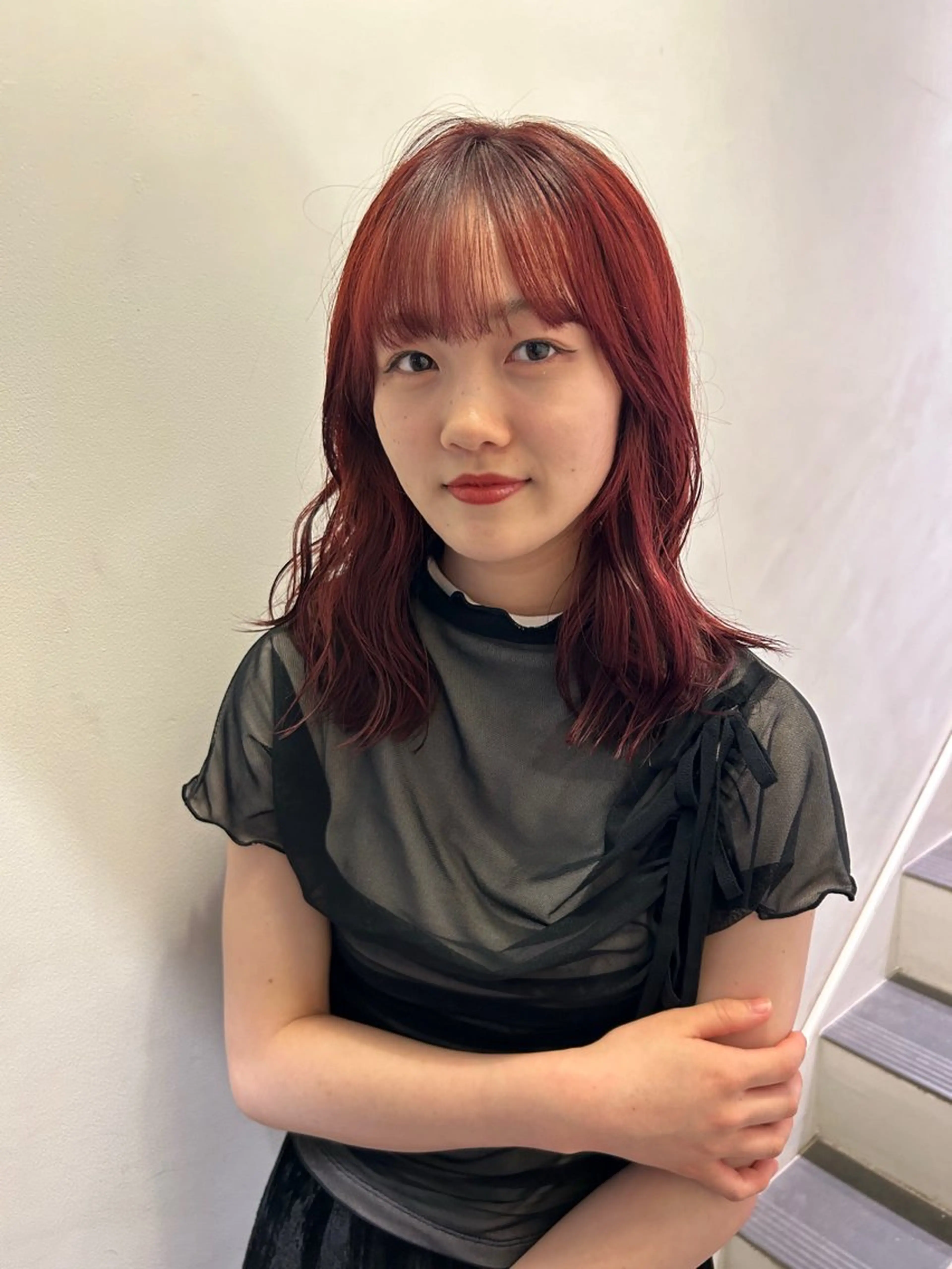 セミロング 高山沙来/ストレート パーマ特化/縮毛矯正のヘアスタイル