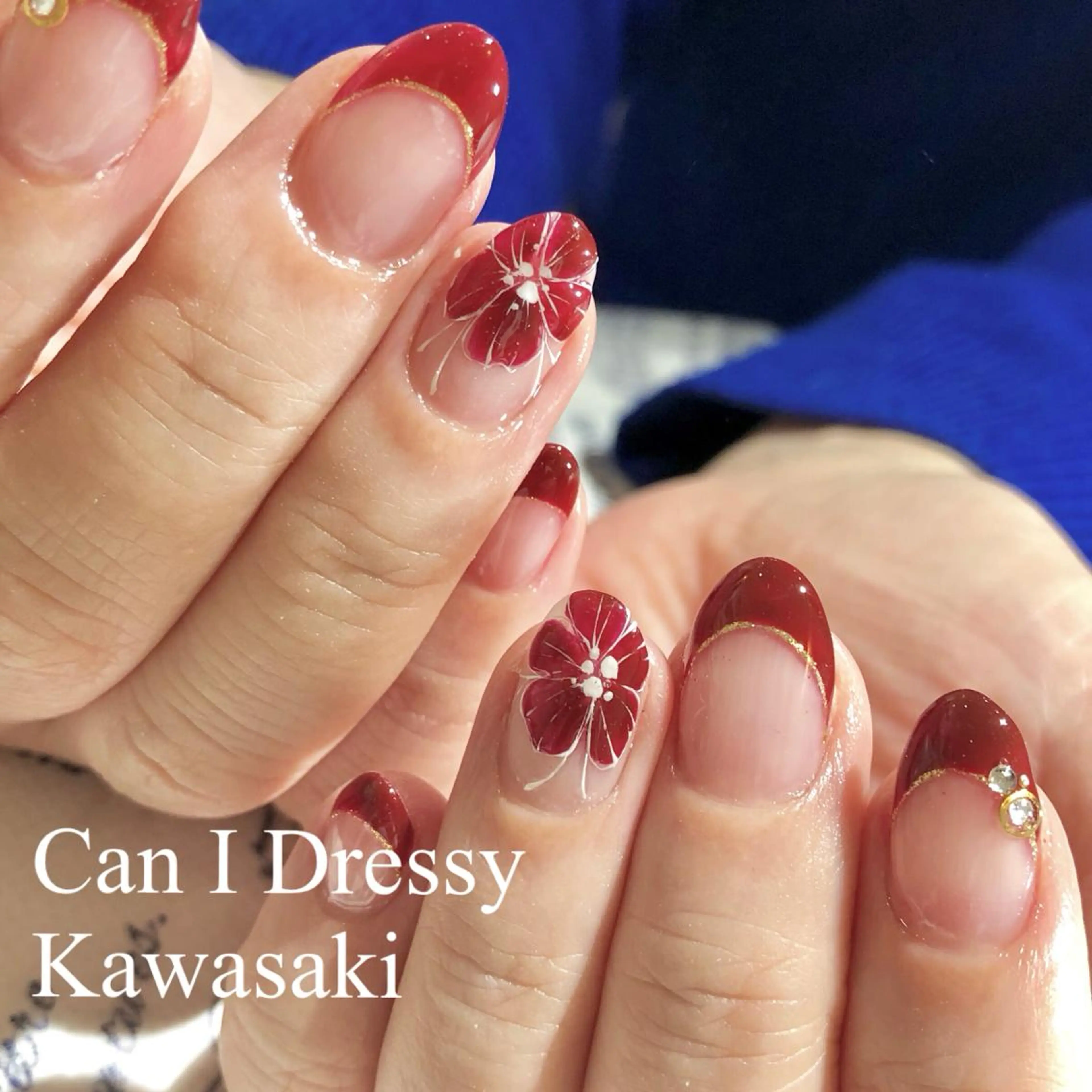 ネイル クリアネイル フラワーネイル マットネイル Can I 川崎店 三島 久美子のネイルデザイン