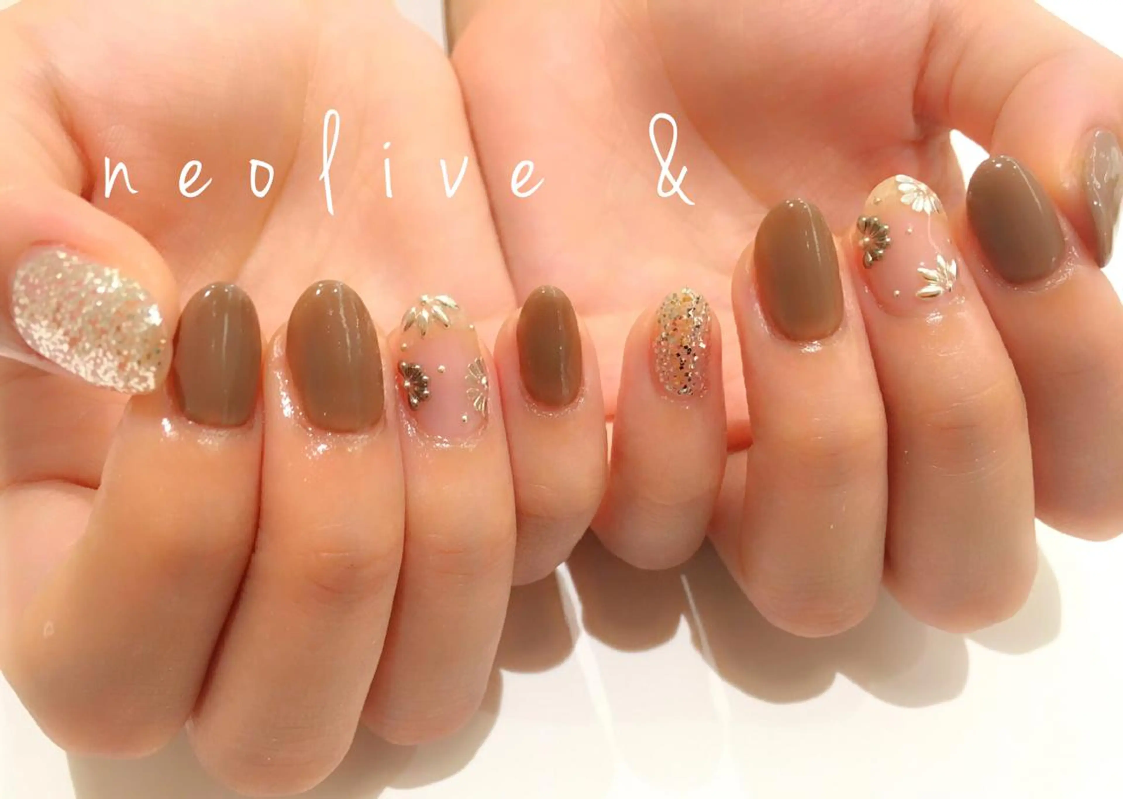 ネイル ブラウン Yuriko Omi パラジェル/渋谷のネイルデザイン