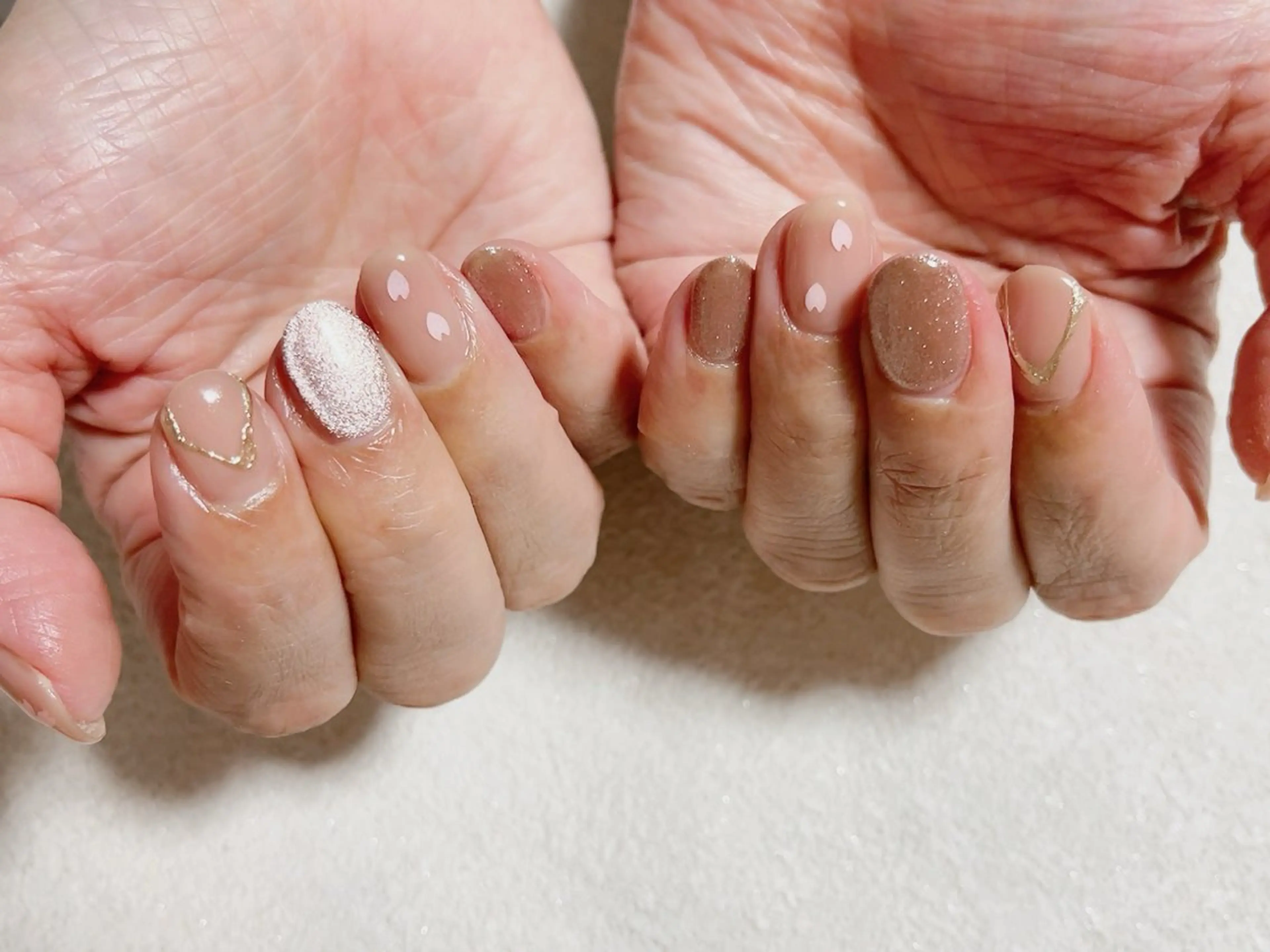 ネイル ジェルネイル メンズネイル パラジェル 春ネイル ワンホンネイル kiki nail たまプラーザのネイルデザイン