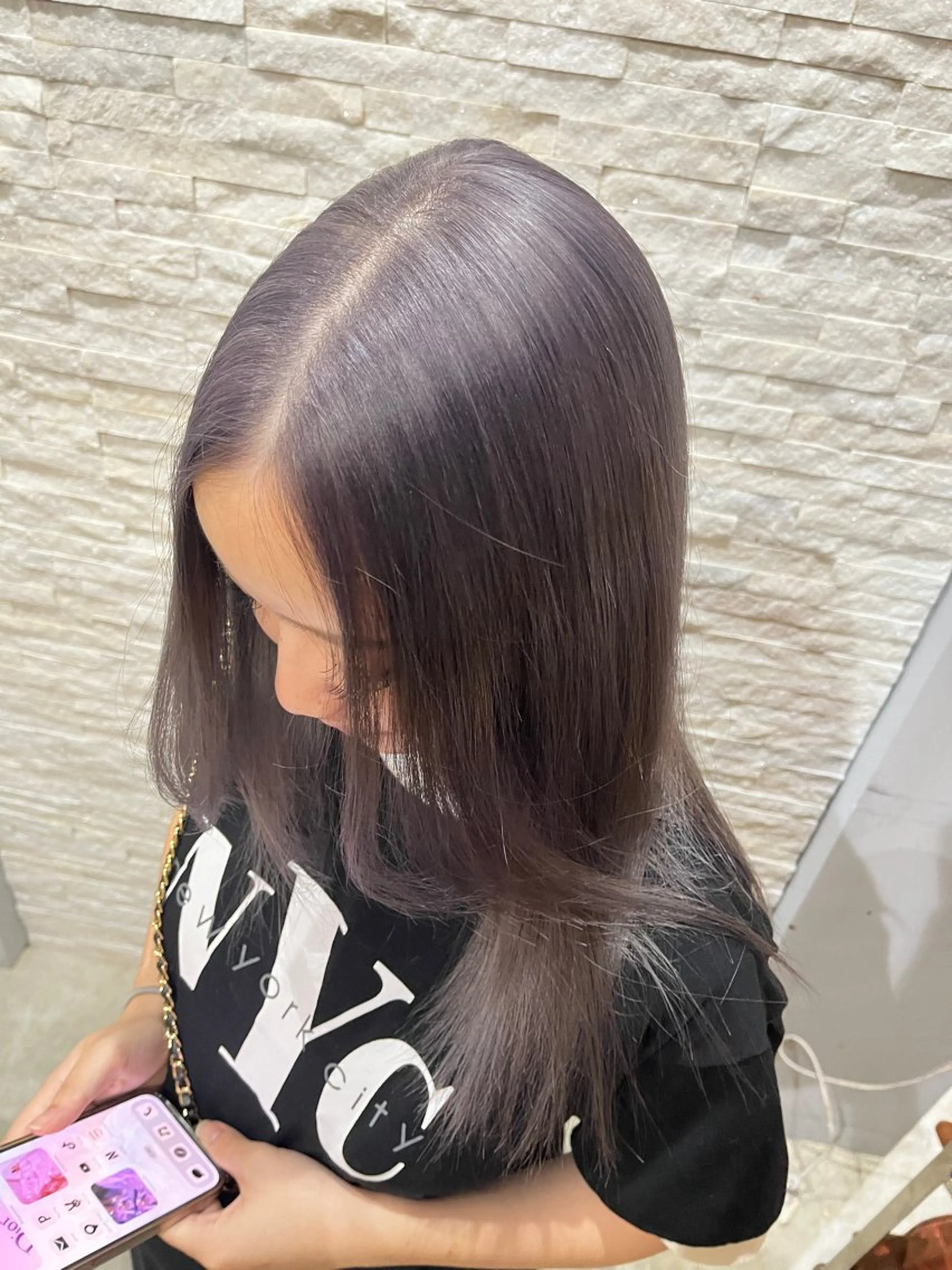 セミロング miloc naha ナナカのヘアスタイル