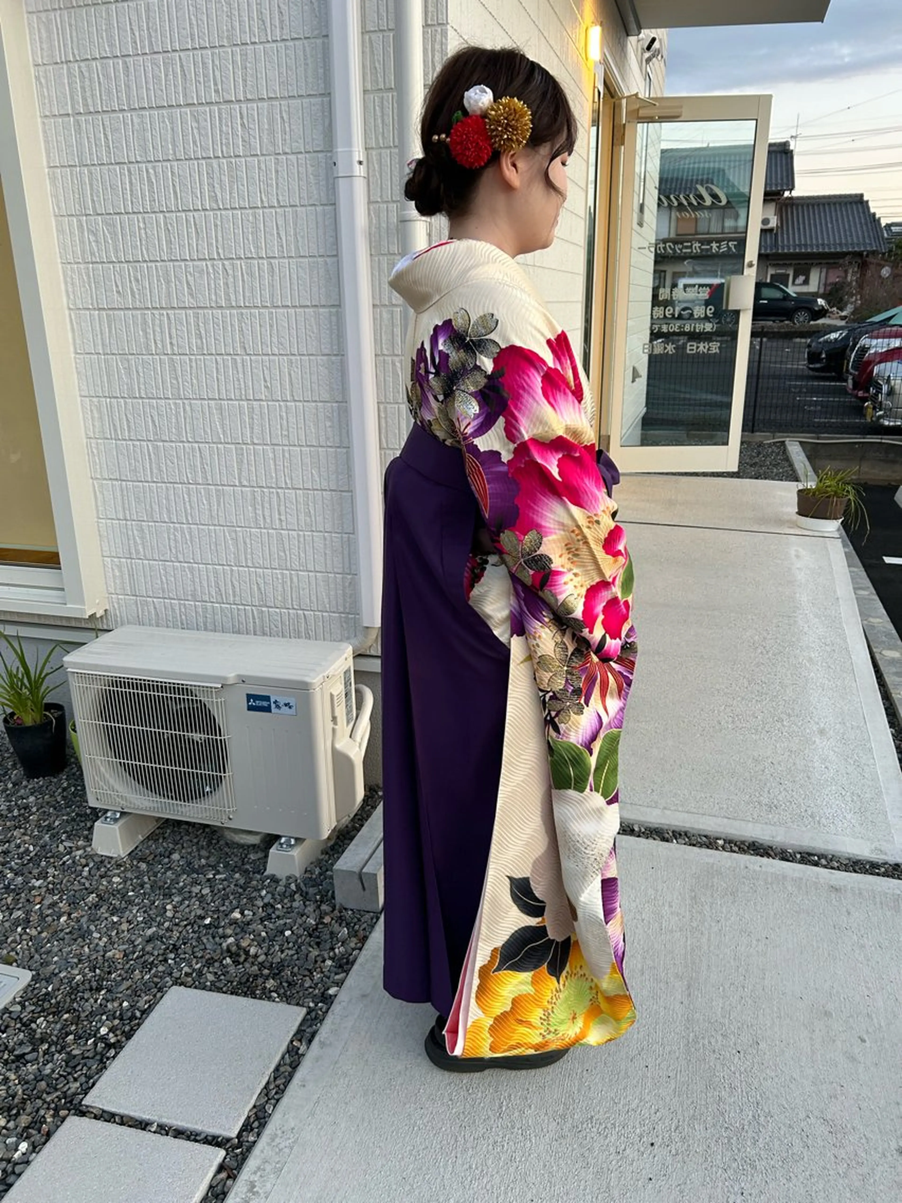 着付け アミオーガニック カラーのヘアスタイル