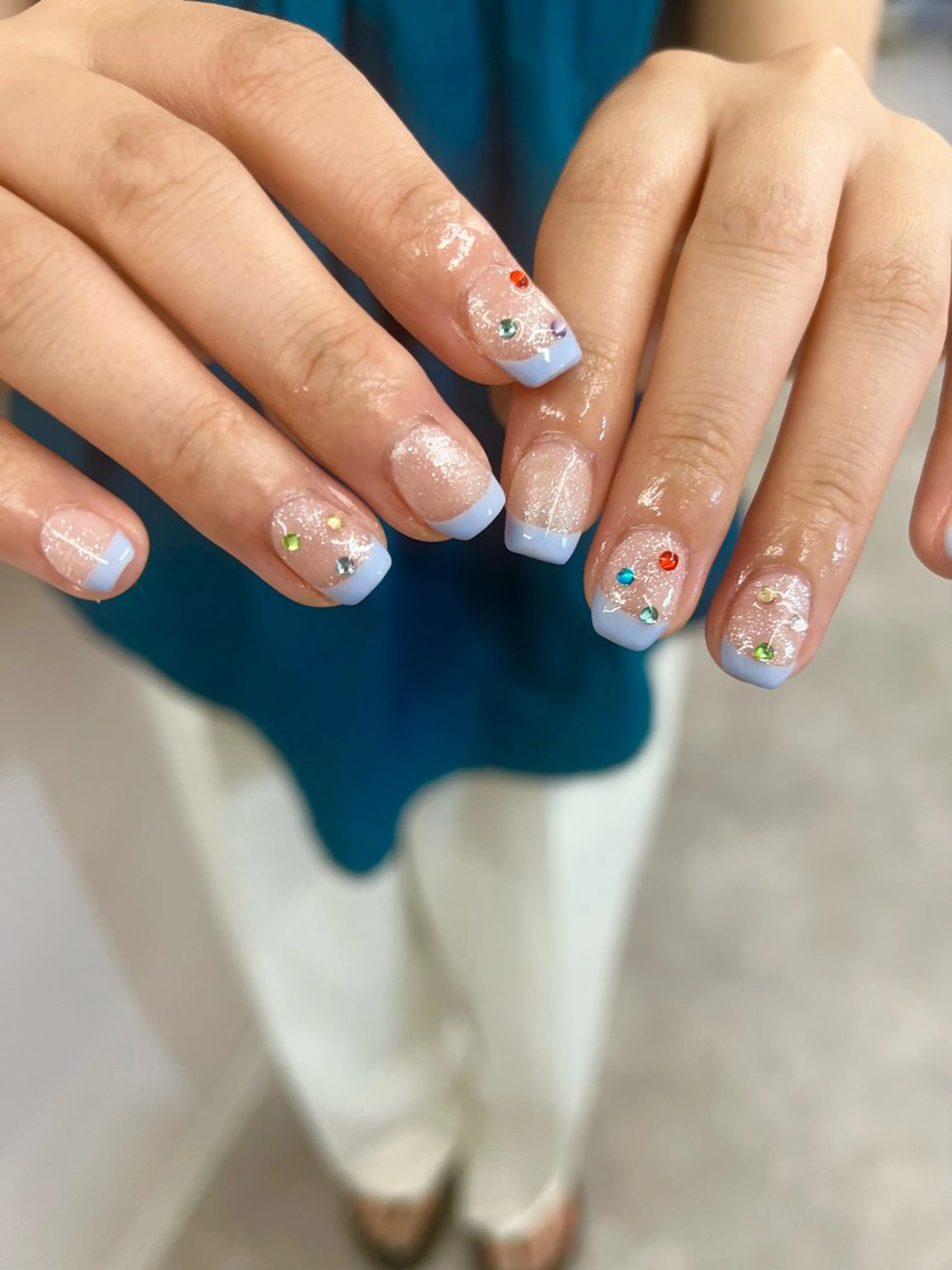 ネイル フレンチネイル ジェルネイル マグネットネイル ニュアンスネイル パラジェル ハンドネイル ハンドケア Bana_ Nailのネイルデザイン