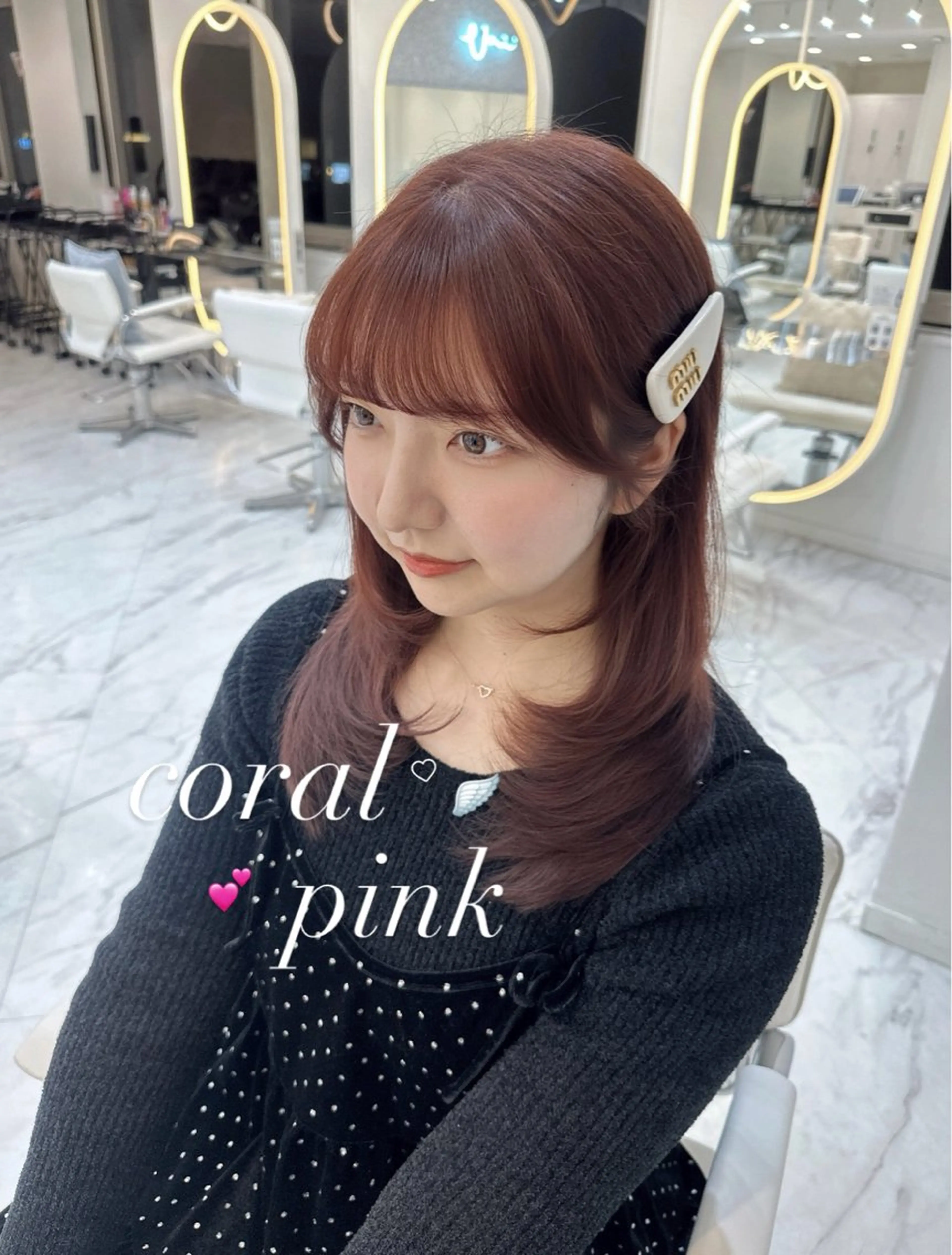 カラー オレンジ ピンクカラー ii+U【アイユー銀座】所属・ミウ/ 銀座/暖色 🫧のヘアスタイル