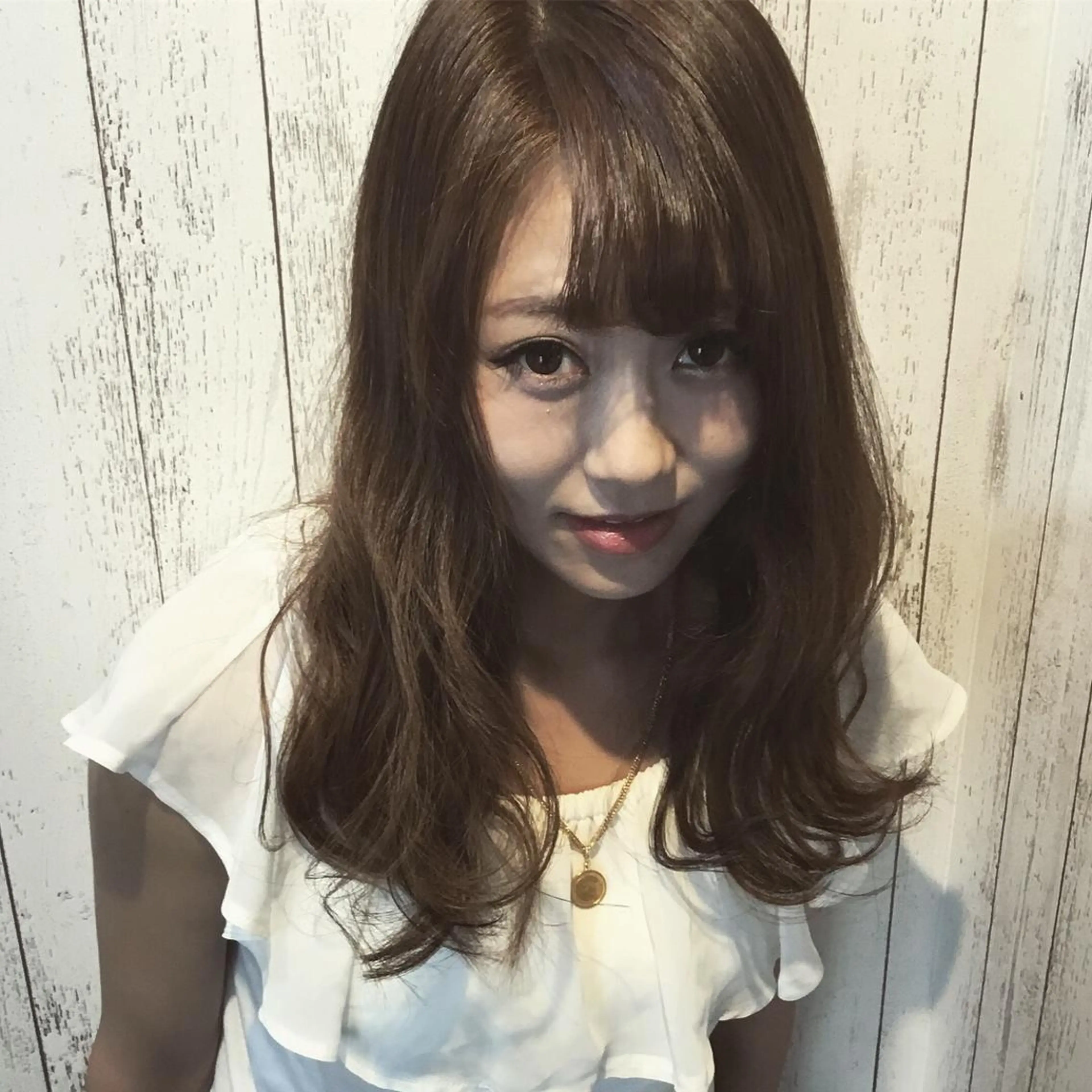 ロング カラー パーマ 金崎 新吾のヘアスタイル